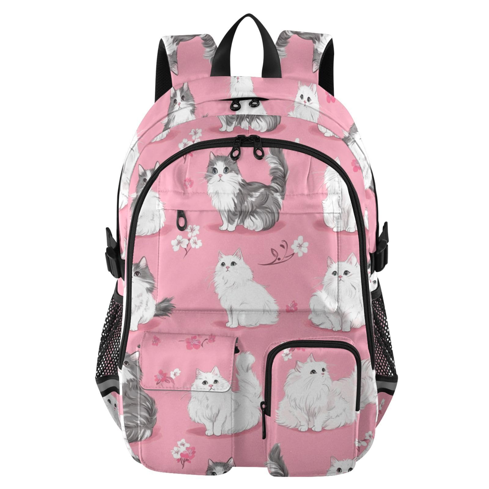 Mochila para laptop de gato Ragdoll de 17.5 pulgadas escolar y oficina 8