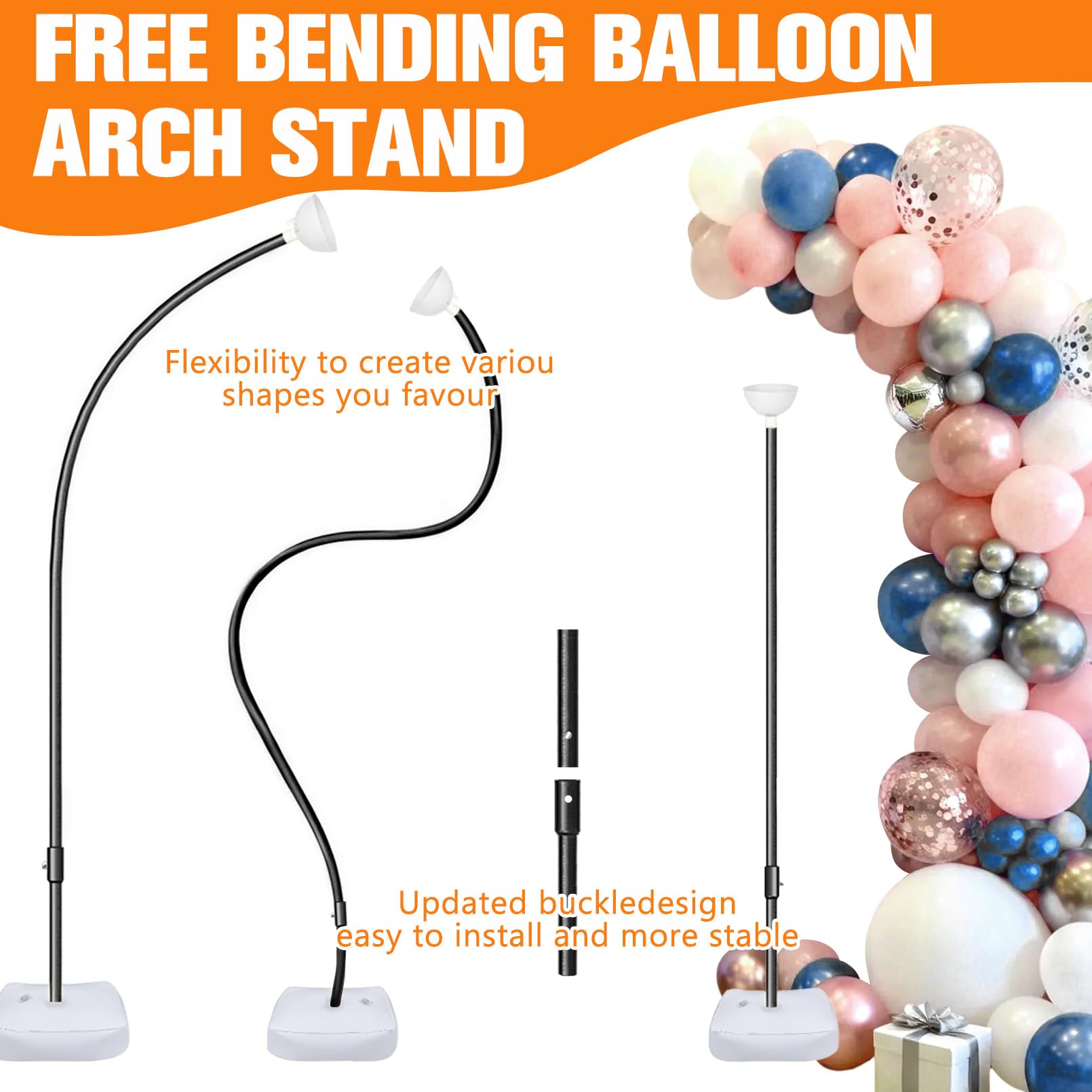 Supporto per arco di palloncini per decorazione di feste, 2,9 m e