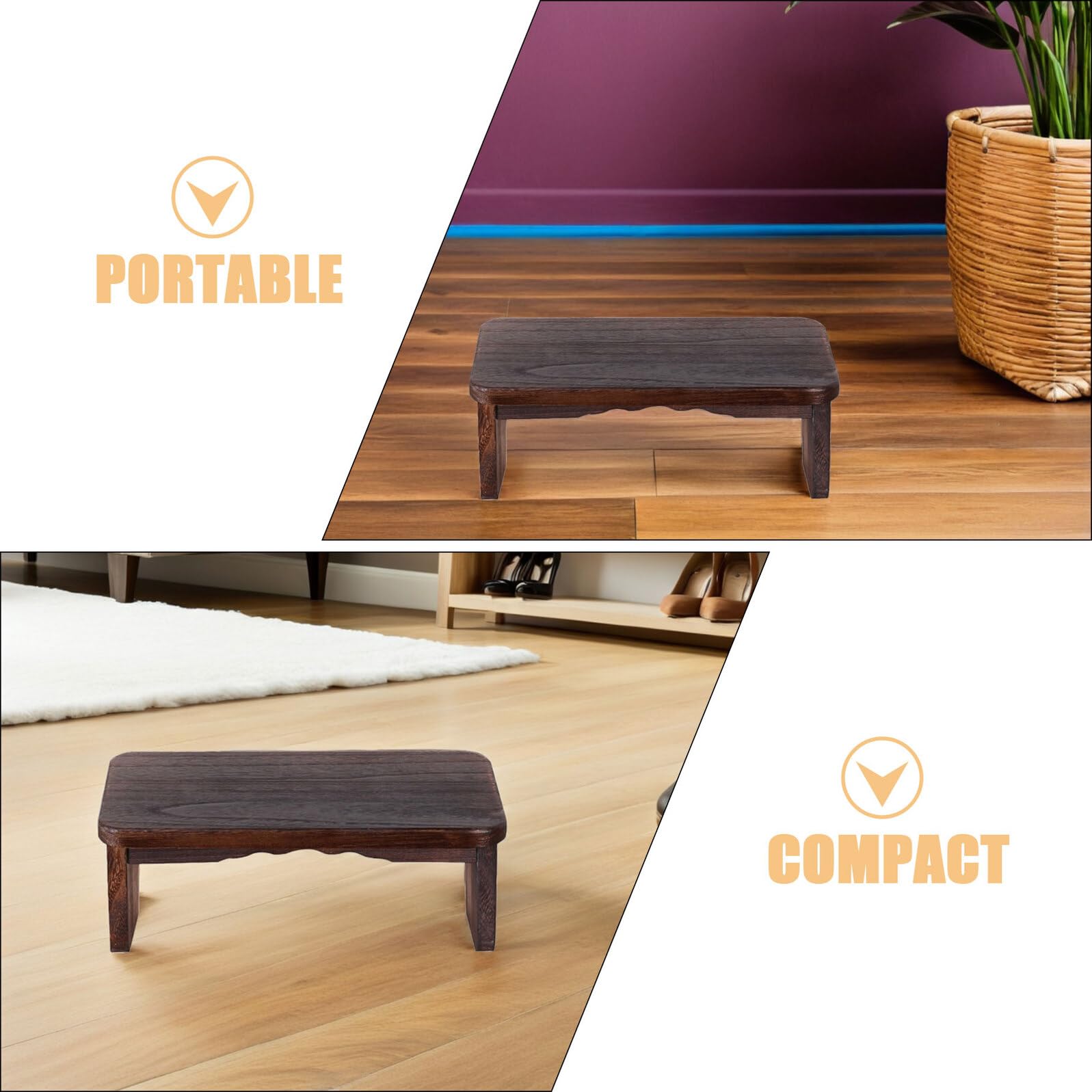 Banco de Meditación Ergonomico de Madera Maciza Taburete Arrodillado Portátil para Meditación Oración y Té Estable y Ligero para Uso Espiritual Hogar y Templos