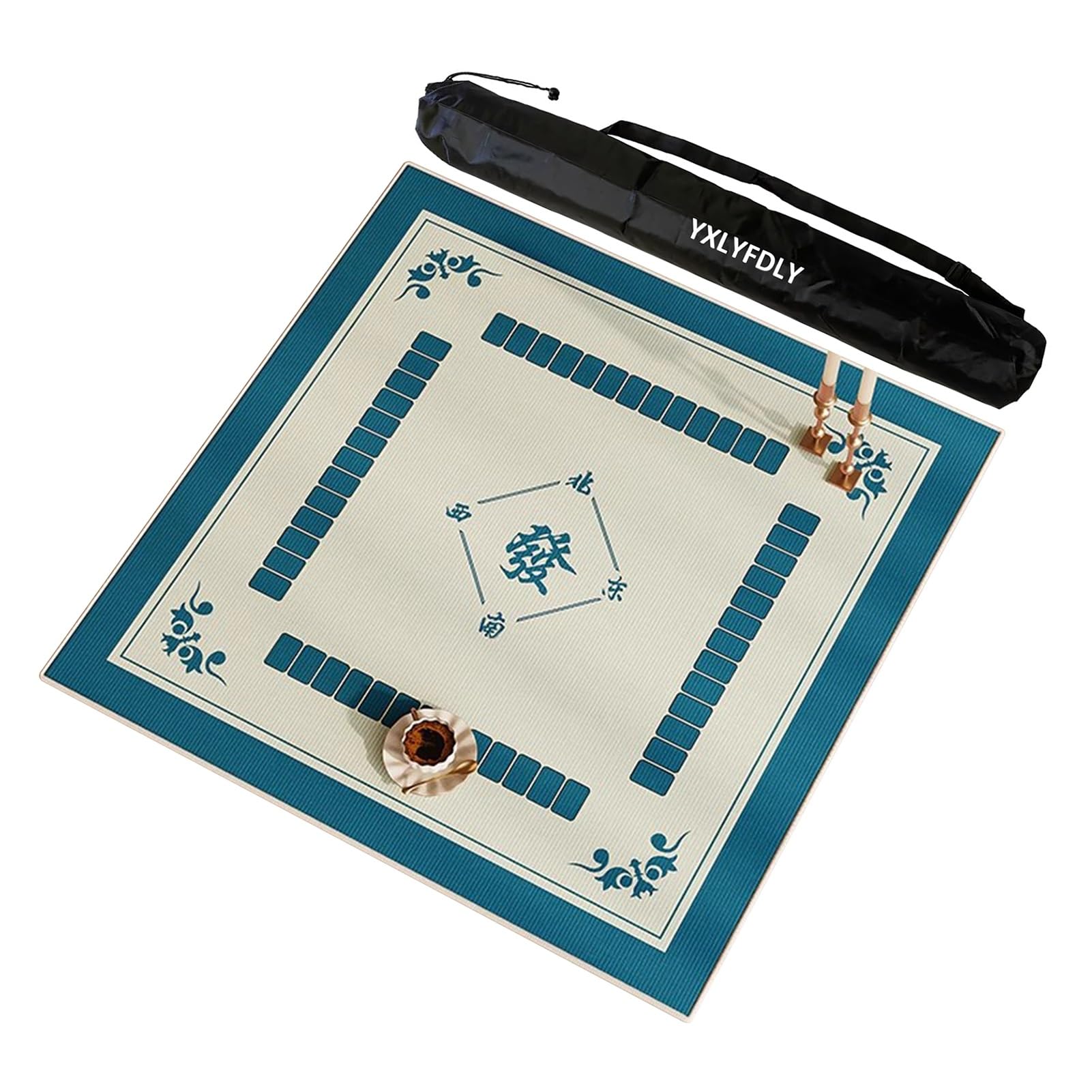 Tapis de Poker, Tapis de Table Taille familiale, Tapis Jeu Silencieux(110cm/43.3in)