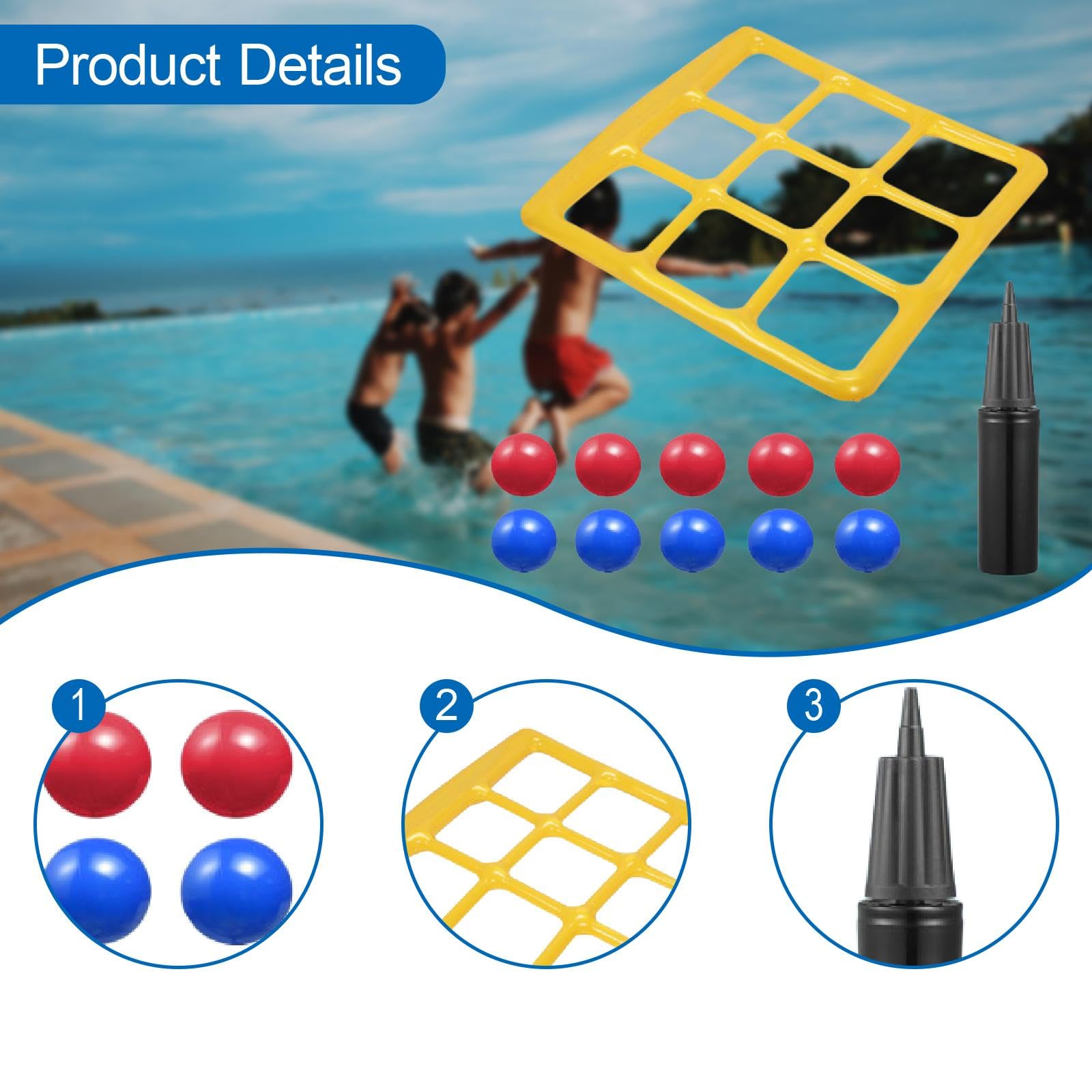 Gioco del Tris Giocattolo da Piscina Giocattolo Interattivo da Piscina per