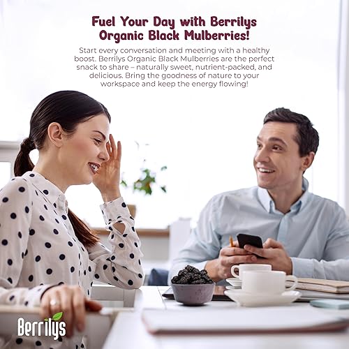 Miniatura 9 de Berrilys Moras secas orgánicas, negras, moras secas, sin OMG, sin sulfuro, crudo, 10 onzas,
