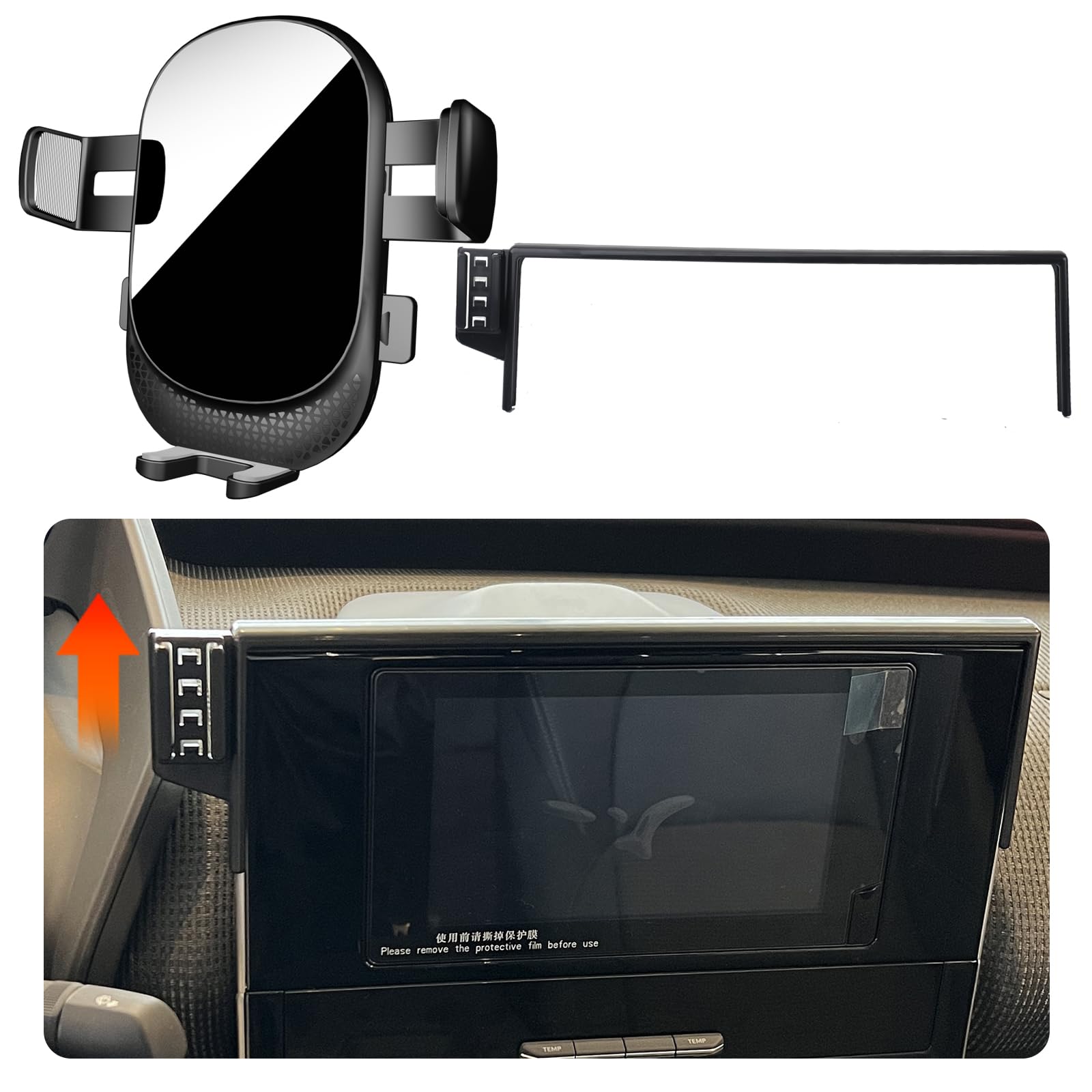 Car Phone Holder for Toyota bZ4X Auto Accessories[Special Vehicle Installation?only for 2023 bZ4X?Non Universal][Auto Lock Hands Free Cell Phone Mount Car fits for iPhone & All Smartphones]