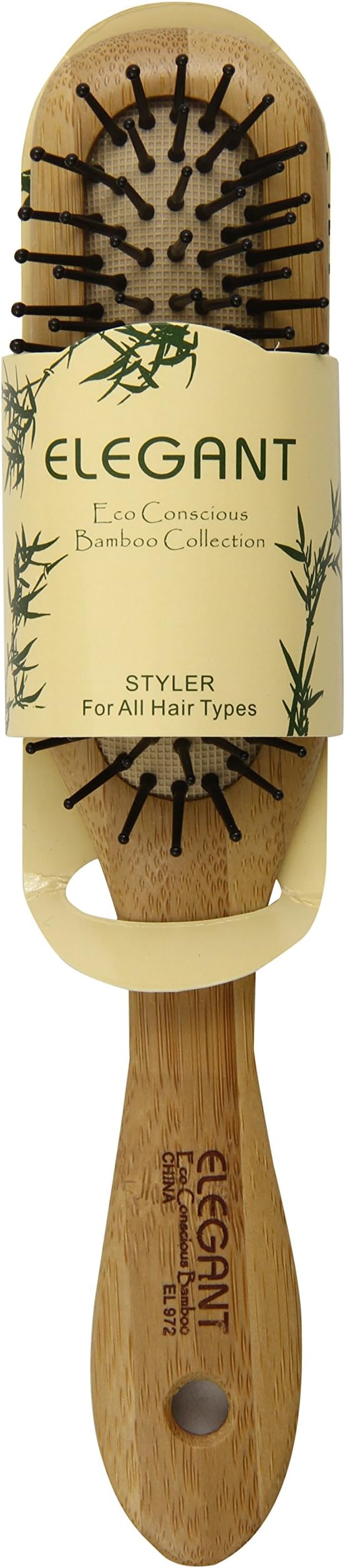 Elegant Brushes Superlite Bamboo Styler Pin Brush, Brown