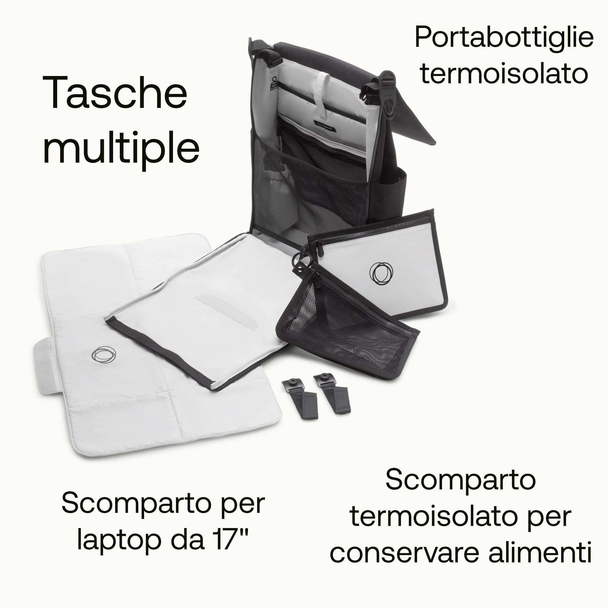 Bugaboo Zaino Fasciatoio, Borsa per il Cambio Sostenibile con Materiali Riciclati, Resistente all'Acqua, Facile da Pulire, Include Materassino per il Cambio e Portabottiglie Termico, Forest Green