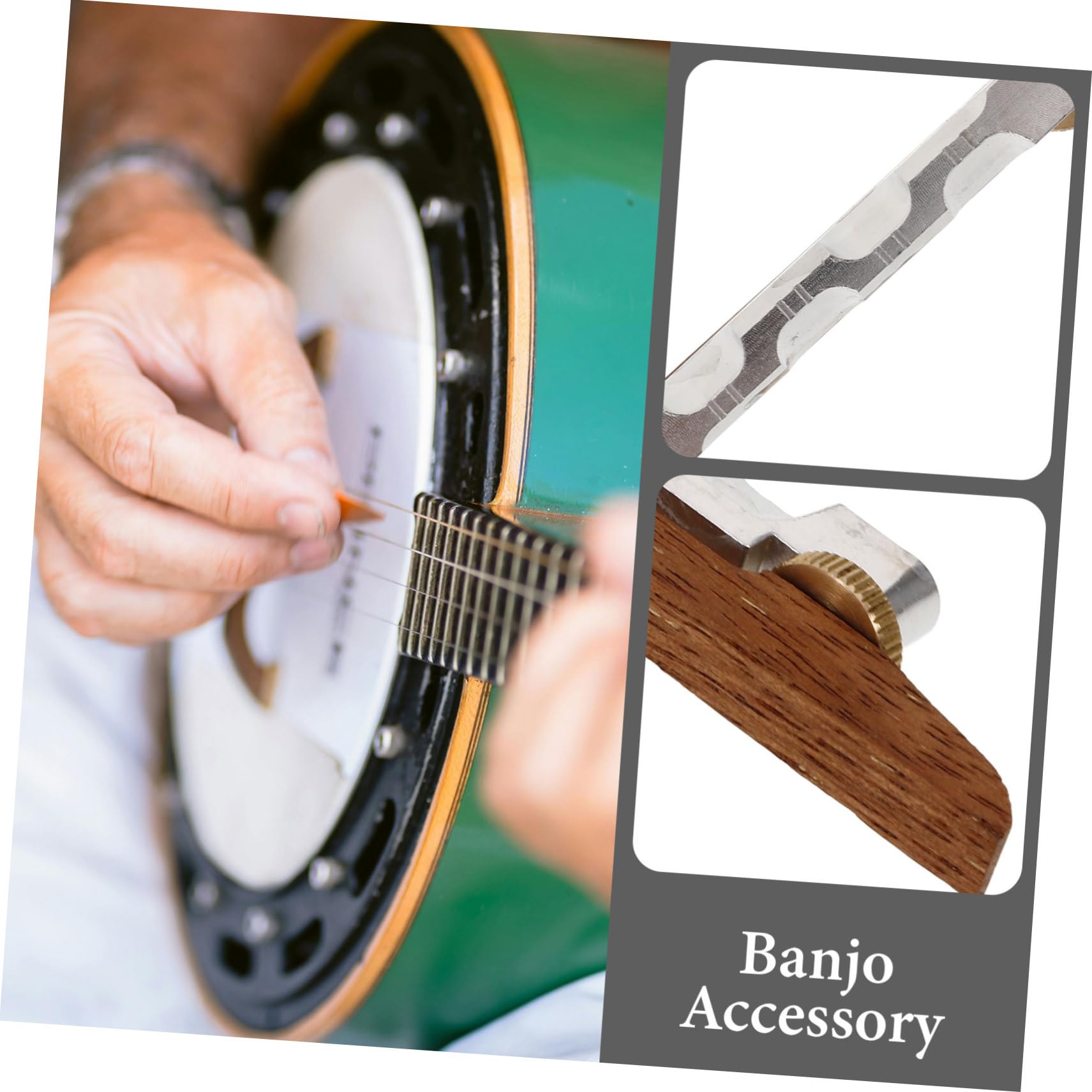 Kisangel Chevalet de Banjo en Bois de Palissandre Pièce de Remplacement Stable et Lisse Accessoire pour Banjo à Cordes Pont pour Instrument de Musique Adapté aux Amateurs et Professionnels