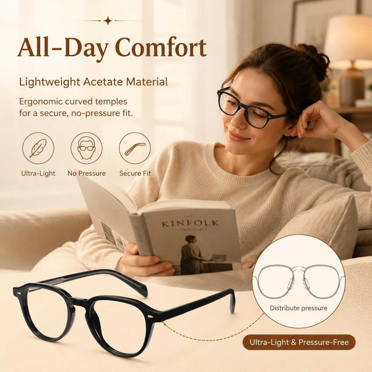 Cyxus Occhiali Luce Blu Uomo Donna Leggero Occhiali Da Computer Retrò Occhiali Anti Mal di Testa Affaticamento Degli Occhi 8554