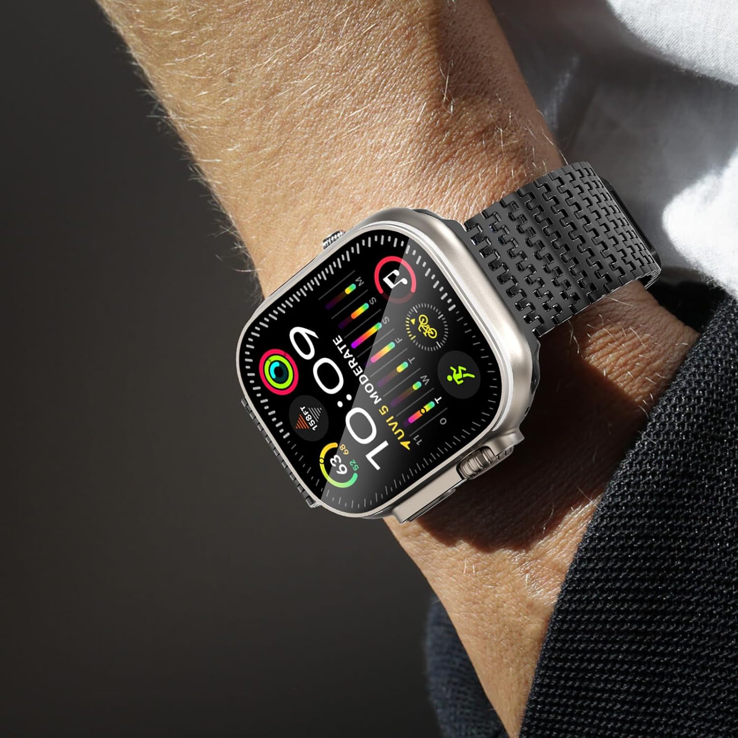 WINGLE Magnetic Mesh Loop for Apple Watch Band Ultra 3/2/1 Band 49mm 46mm 45mm 44mm 42mm 40mm 41mm 38mm Men Women, Stainless Steel Adjustable Metal Strap for iWatch Series 11 10 9 8 7 6 5 4 3 2 1 SE - Image 7