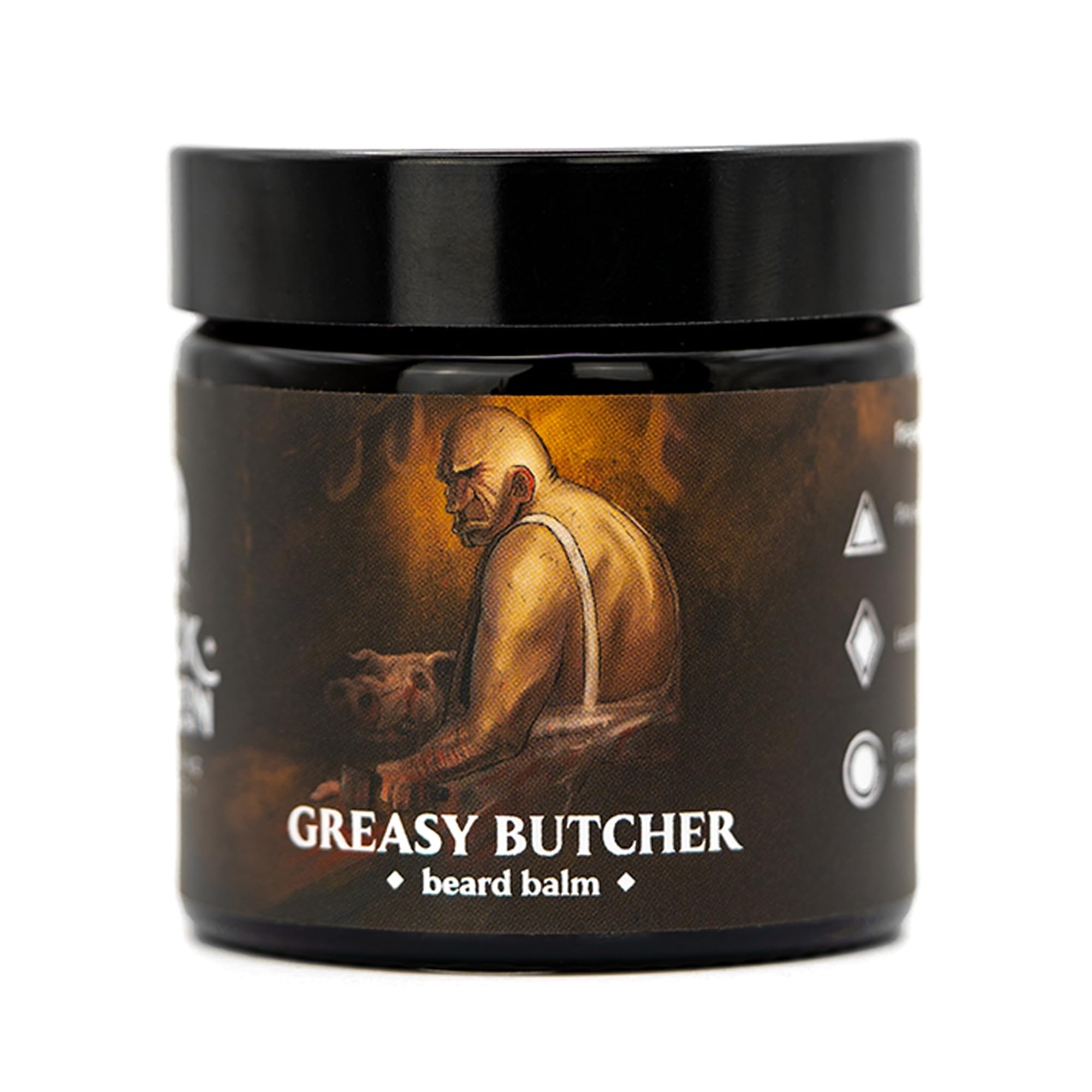Greasy Butcher Balsamo per Barba 60 ml – Profumo cuoio-animale con note dolci e speziate – Qualità artigianale, protegge, nutre, dona lucentezza