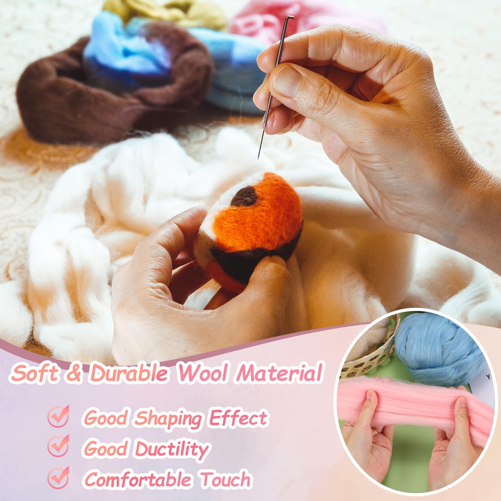 PATIKIL Wool Roving Yarn - Image 3