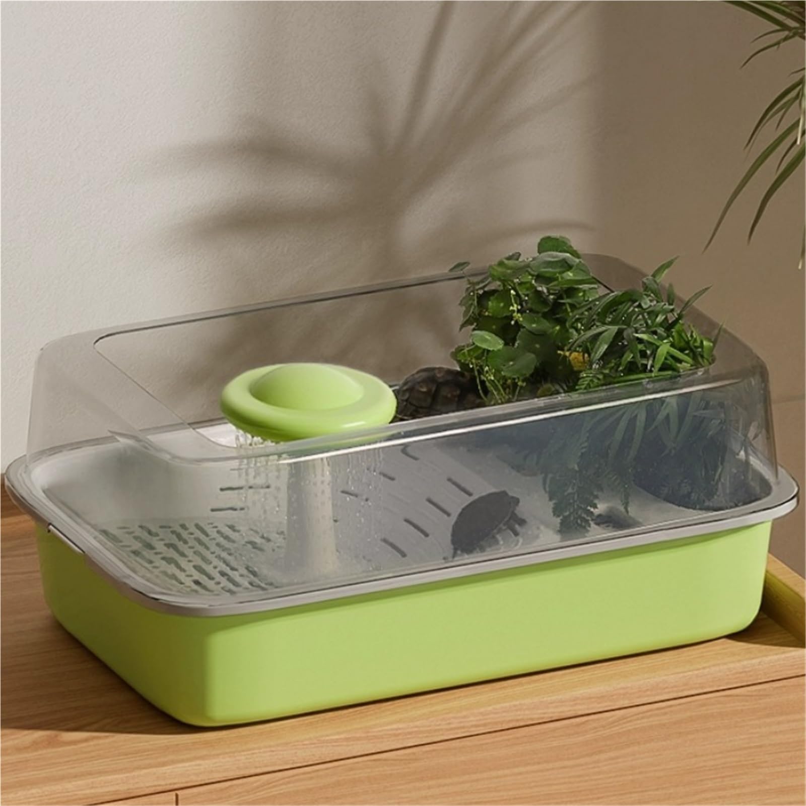 Siedlisko terrarium Zbiornik do karmienia żółwi niebieskich z miejscem sadzenia prysznica użytku domowego Terrarium akwariowe