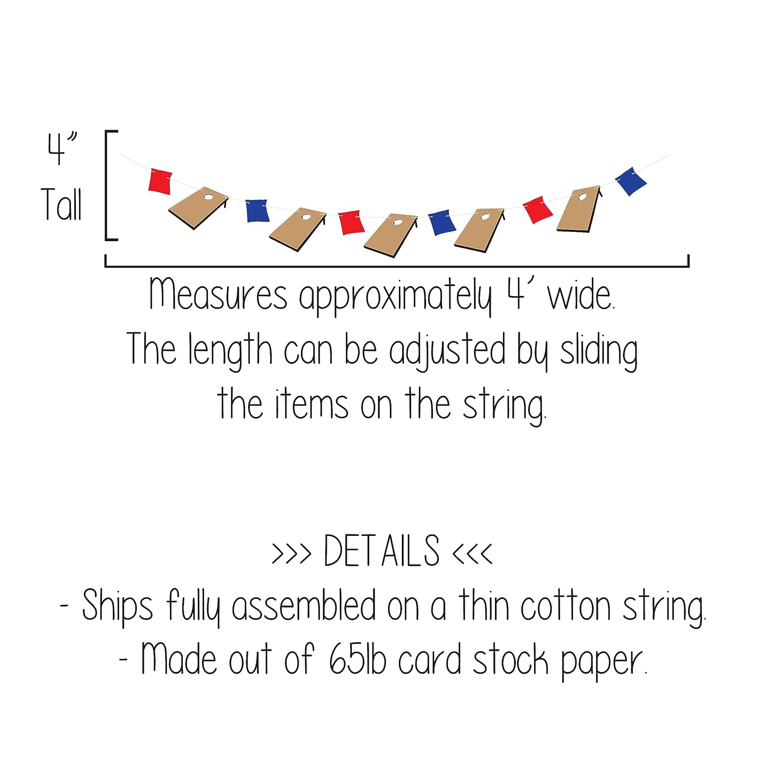 Cornhole Banner, Cornhole Garland, Cornhole Decoration, Cornhole Party