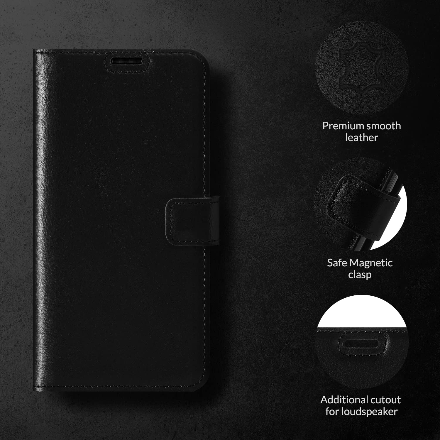 SURAZO Custodia in pelle per Redmi Note 13 Pro 5G, pieghevole, in vera pelle, magnetica, scomparto per carte di credito, protezione RFID, funzione di supporto, colore: rosso costa