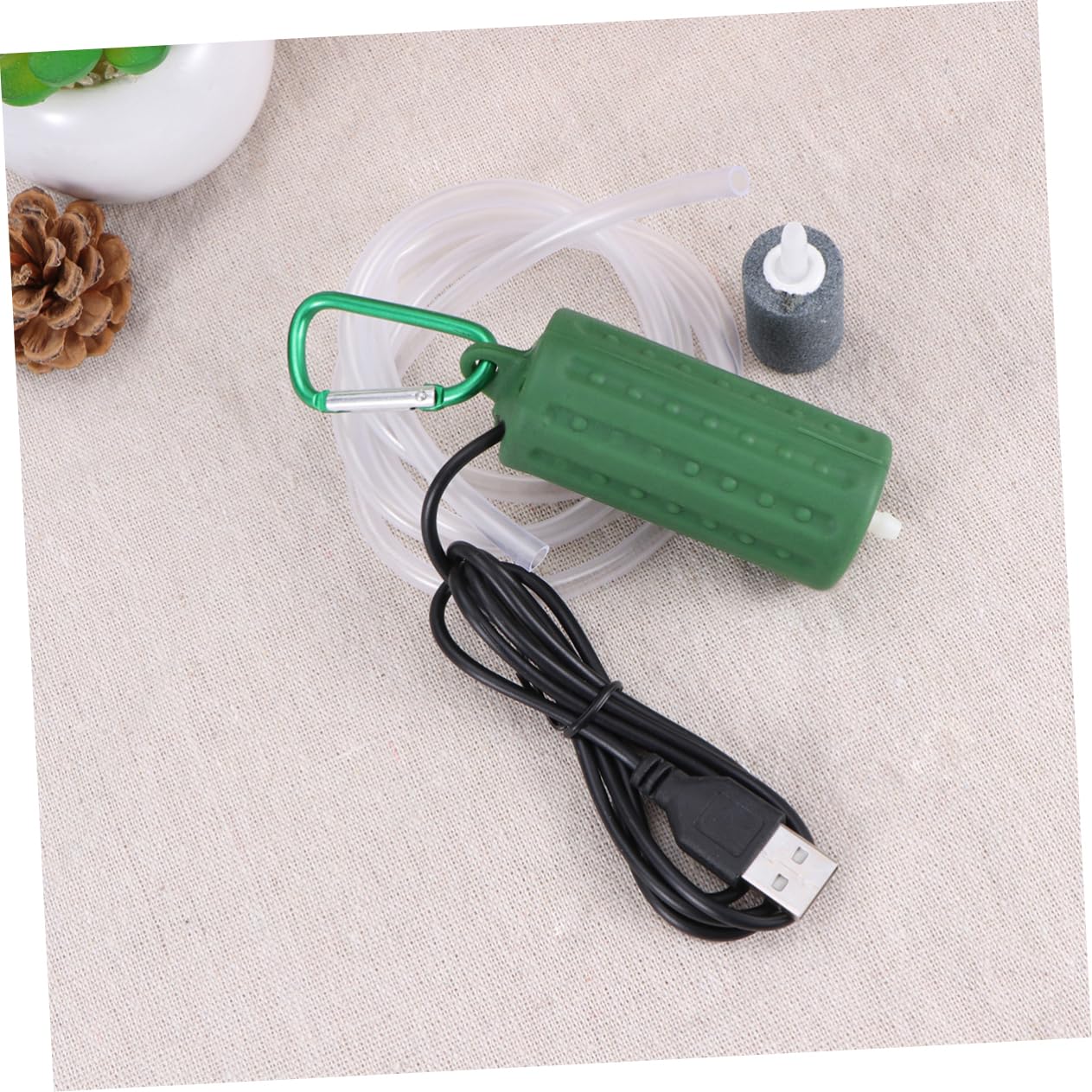 Tanque De Peces Acuario De Oxígeno USB De Tanque De Peces Batería Portátil De Oxígeno USB Portátil Acuario De Piedra Batería del Tanque De