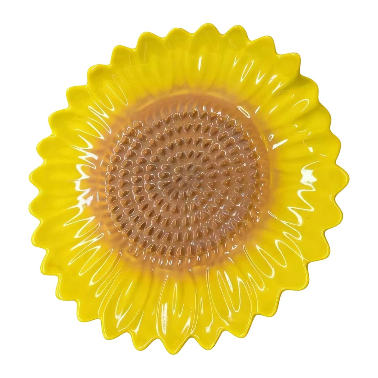 Btgghytr Artistic Sunflowers Shaped Ceramic Garlic Press Grinding Tool Kitchen Gingers Grinder for Food Preparation Handheld Garlic Mincer