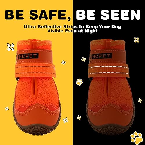 Miniatura 6 de Hcpet - Zapatos para perros, para perros grandes, botines transpirables para perros pequeños y medianos, botas antideslizantes para perros,