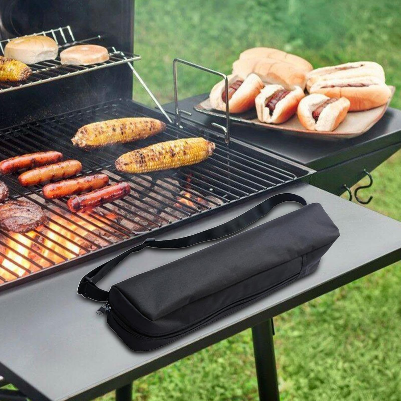 Generico Organizer Per Utensili Barbecue,Sacca Portatile Per Pentolame Da Viaggio - Portaoggetti Portatile per Grigliate Escursioni Cucina Picnic Eventi Avventure Outdoor