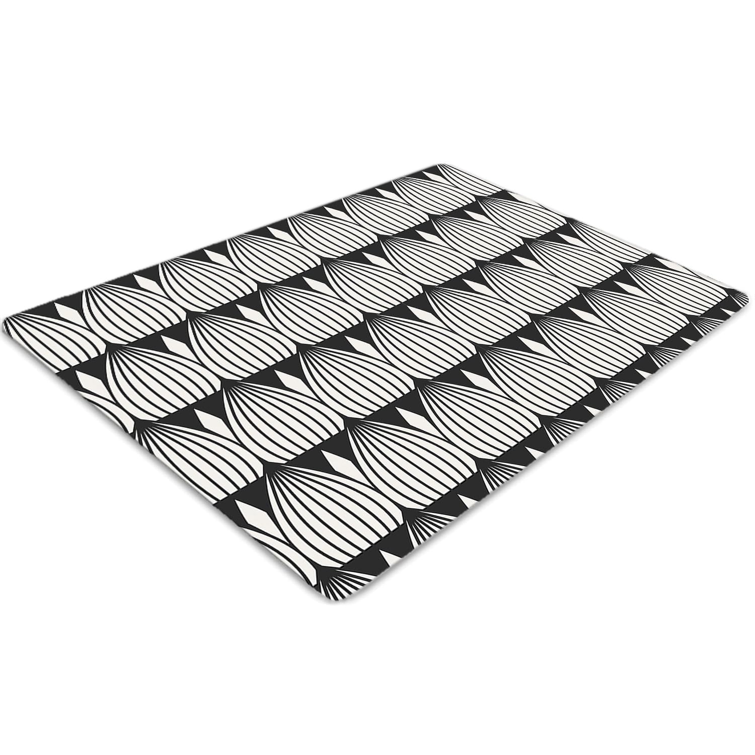 Tapis de chaise 100x70 cm en PVC motif rétro pour protège-sol de bureau