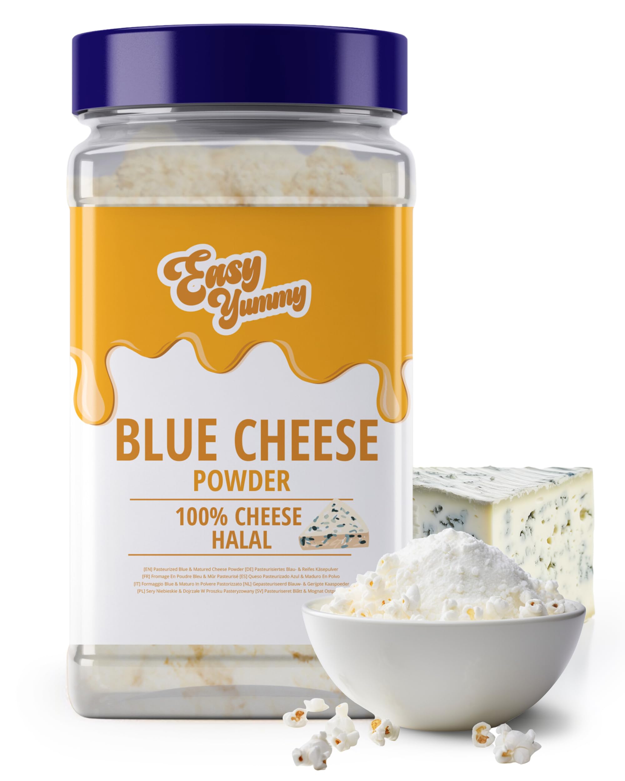 EASY YUMMY - Blue Cheese Popcorn Seasoning 300g, 100% Blue Cheese Popcorn Flavouring