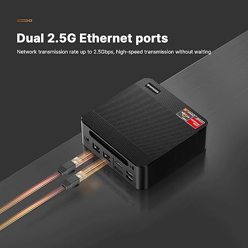 Miniatura 5 de BOSGAME P4 Mini PC Gaming, AMD Ryzen 7 5825U Computadora de escritorio, 16GB DDR4 512GB SSD Mini Computadoras (hasta 4.5Ghz), Micro PC de escritorio