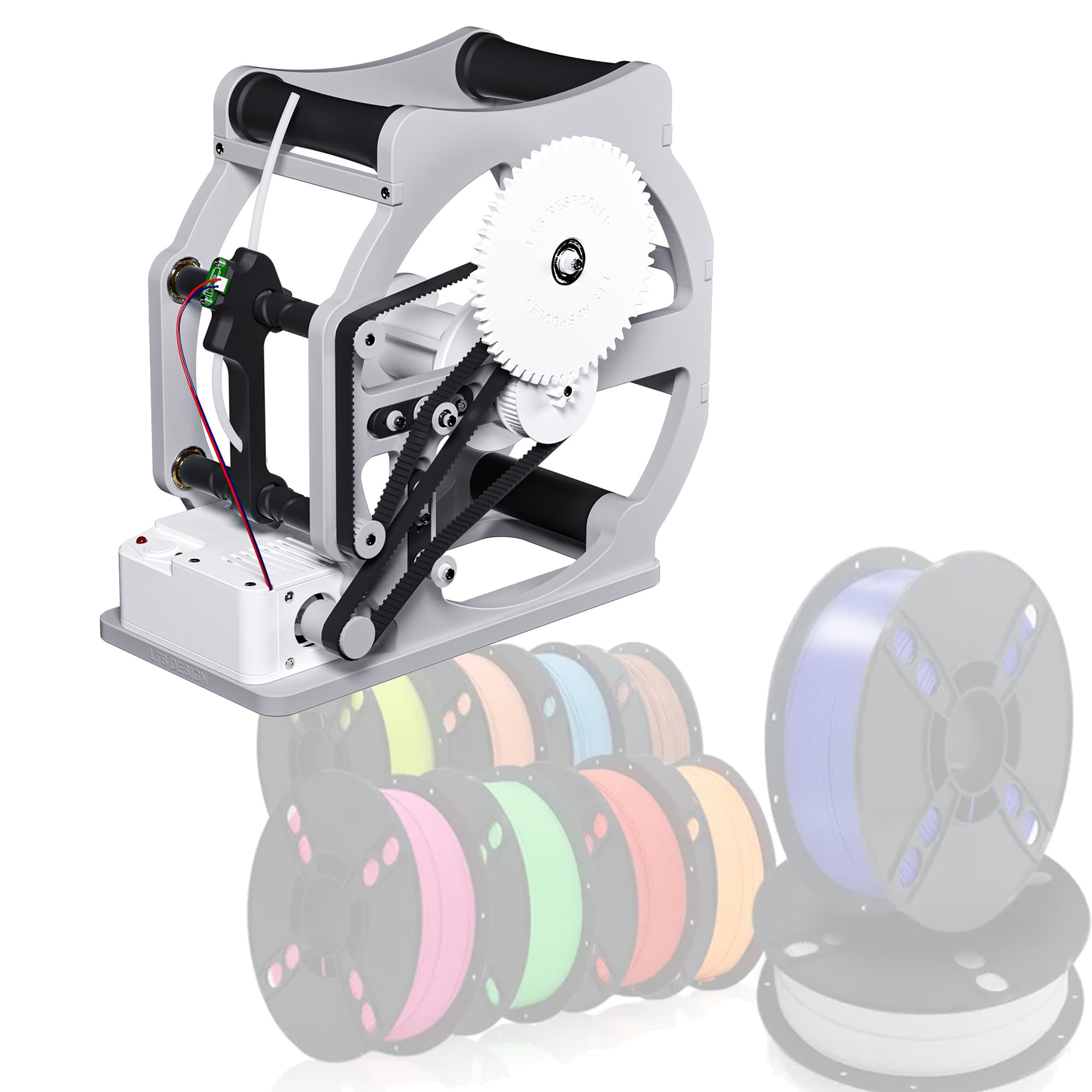Automatyczny zwijacz filamentu 3D, inteligentny elektryczny zwijacz szpuli, pojemność 1 kg do drukowania 3D i drutu spawalniczego, schludne i nieplączące się owijanie