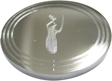 Kiola Designs Silver Toned Etched Oval Nepenthes Pitcher Carnivorous Plant Magnet