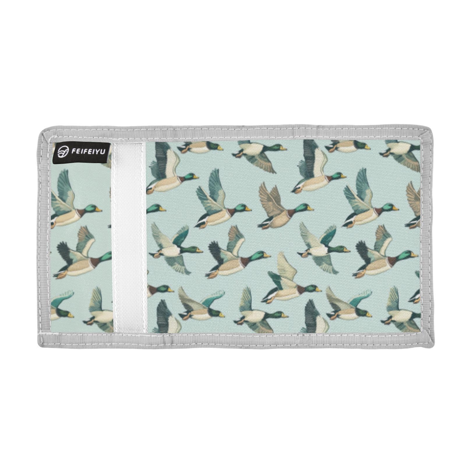 Wusikd Mallard Flying Sky Kids Wallet for Boys Girls Duck Toddler Trifold Wallet Novelty Wallet for Teens Women Men