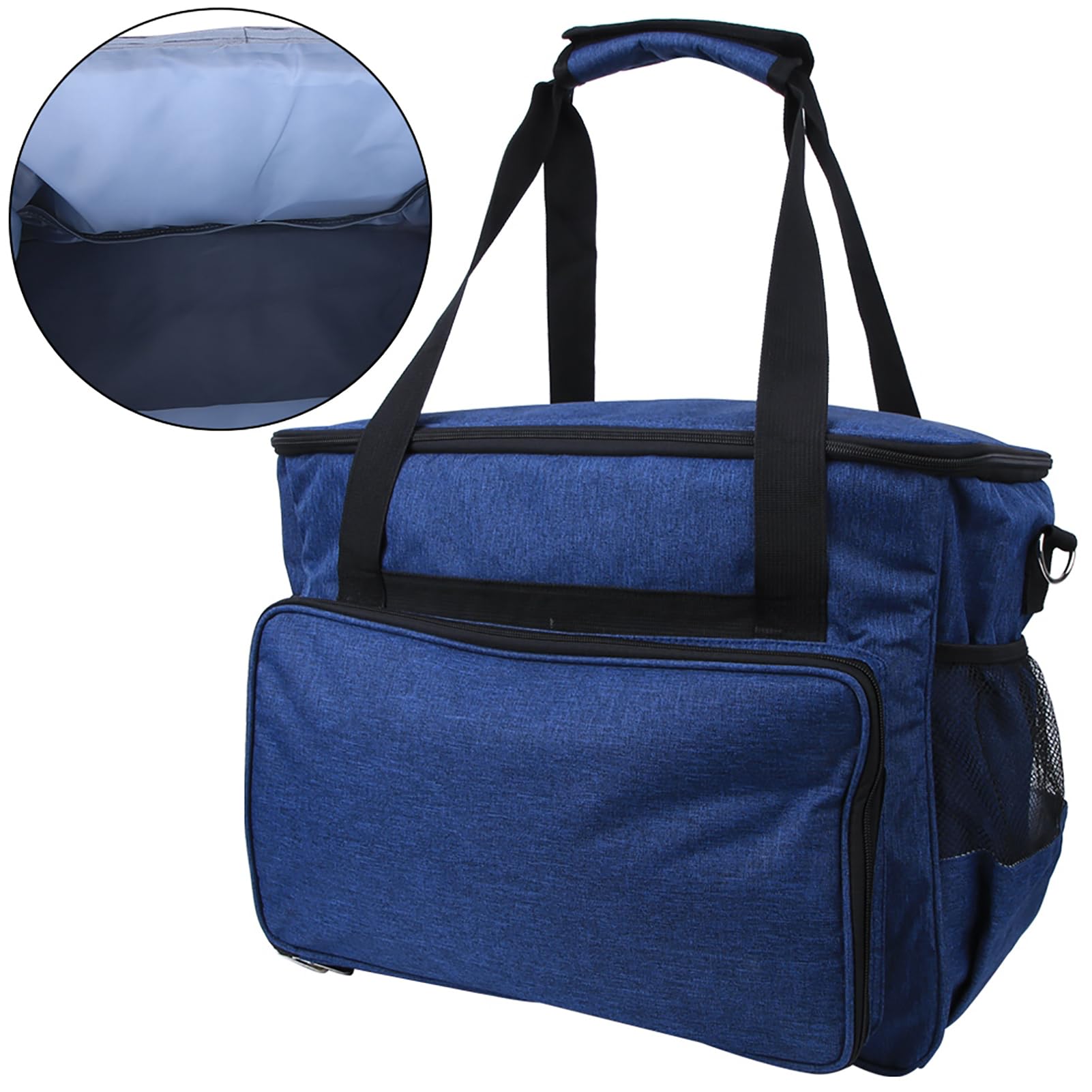 Bolsa De Almacenamiento For Tejer Con Oxford 600D, Organizador Agujas For | Artesanos(Blue)