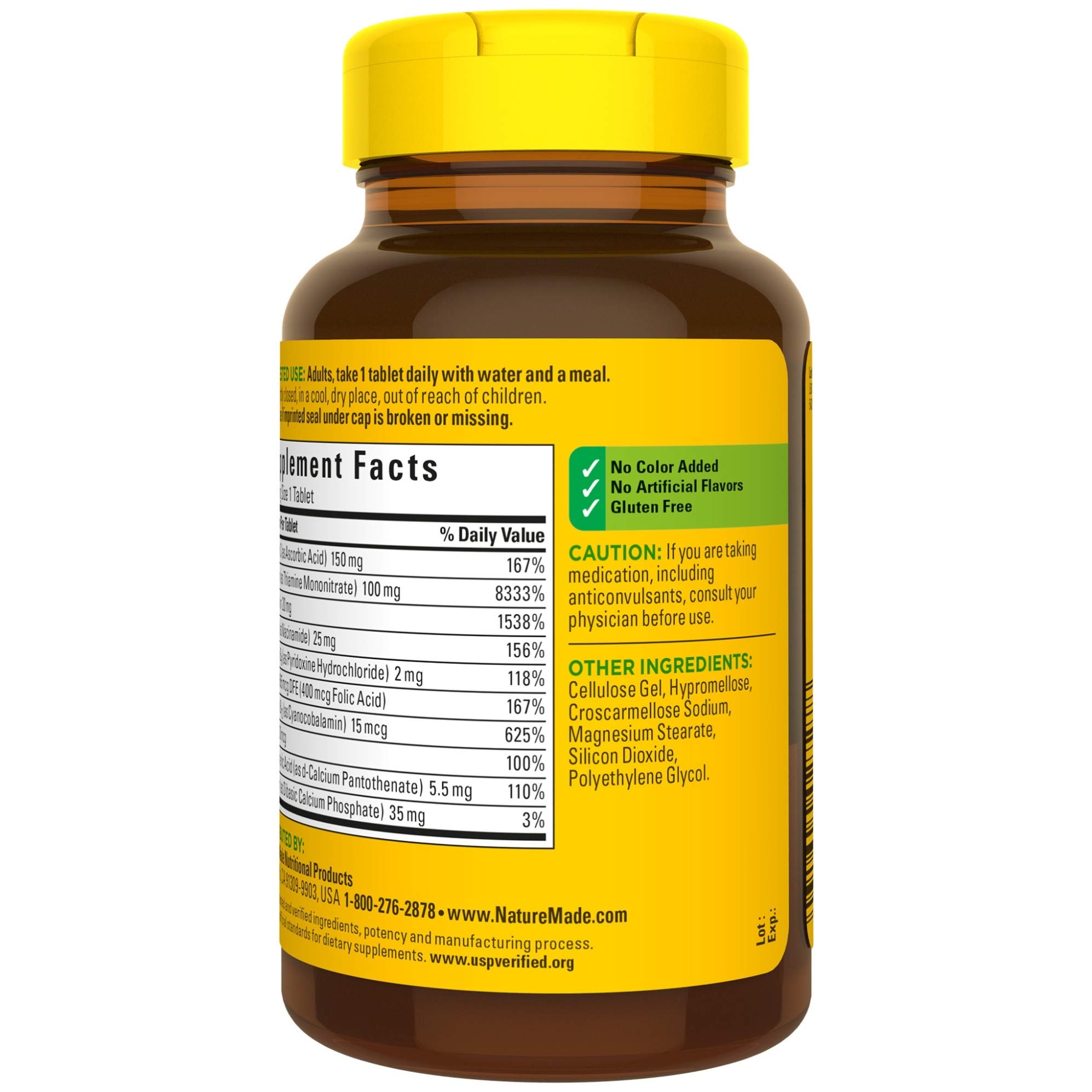 Nature Made Super B Complex with Vitamin C and Folic Acid, Dietary