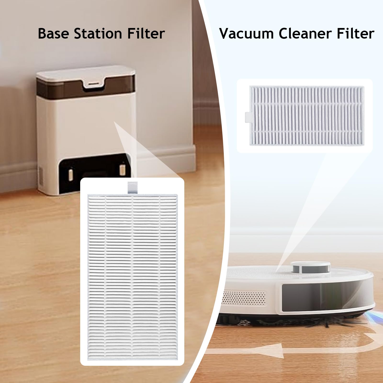 Filtro di ricambio di Stazione base per Lefant M2 Pro / M2S Pro/ M2 Plus aspirapolvere, accessori per stazione di svuotamento automatico -4 pezzi