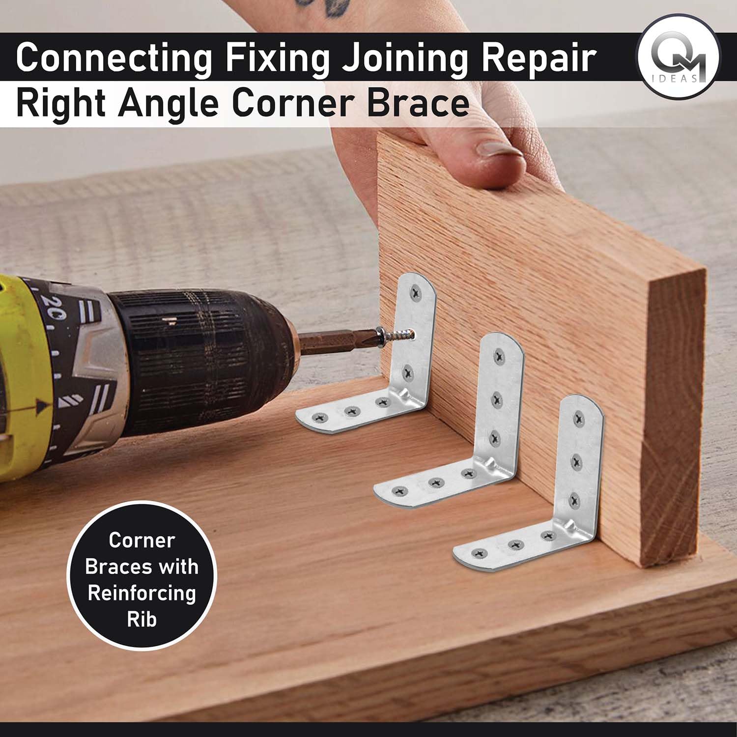 OMIDEAS Staffe Angolari In Acciaio - 20 Pezzi, 60x60x16 Mm, Per Rinforzo Mobili E Mensole - Foto 10