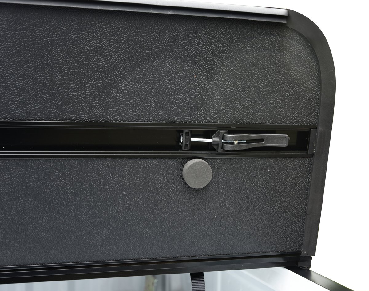 Laderaumabdeckung - 3-teilig klappbar - Aluminium schwarz pulverbeschichtet kompatibel mit Nissan Navara D40 (2005-2014) Doppelkabine