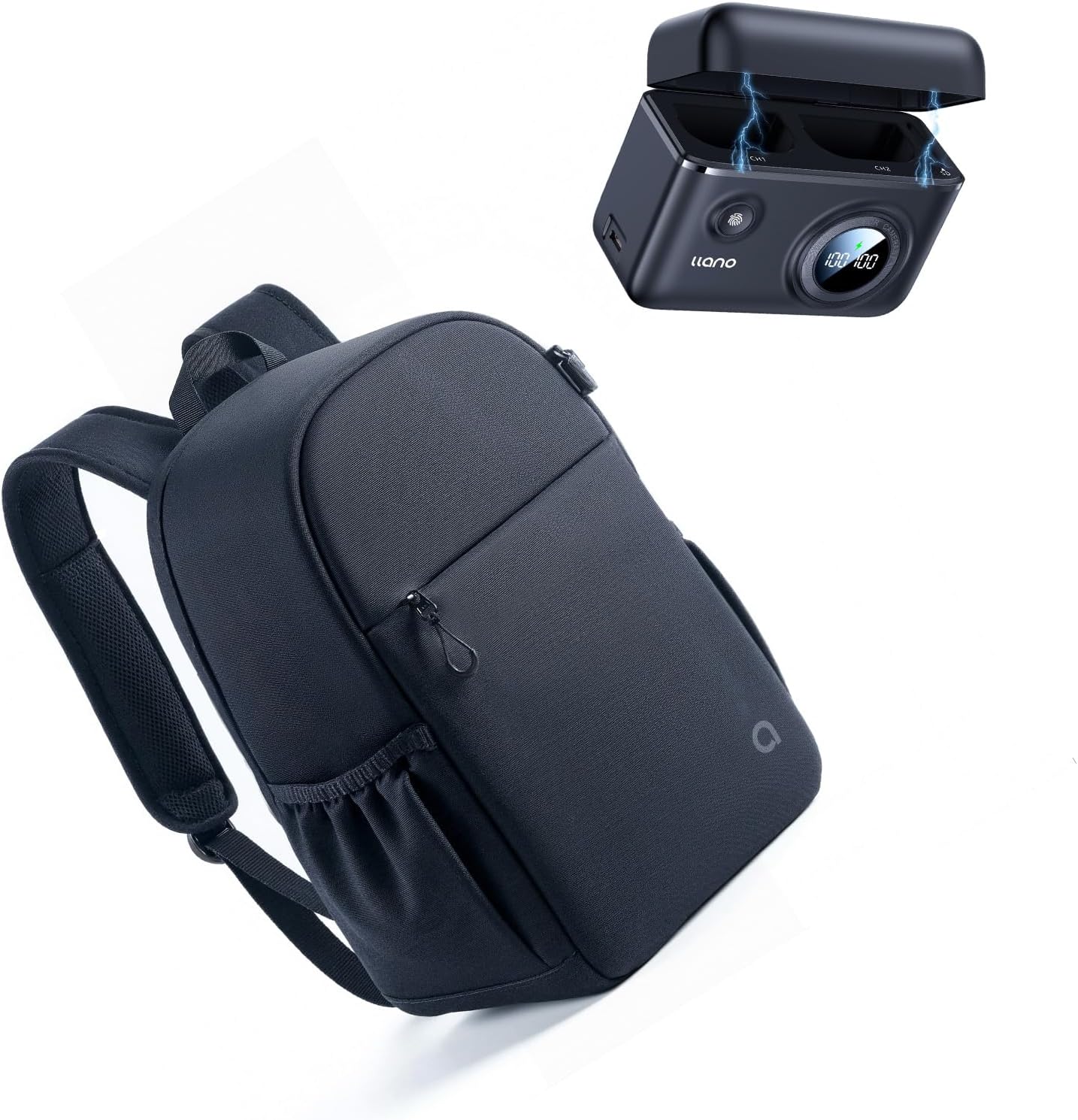 llano LP-E6NH LP-E6P Camera Battery 18W Fast Dual USB C Charger,Camera Backpack