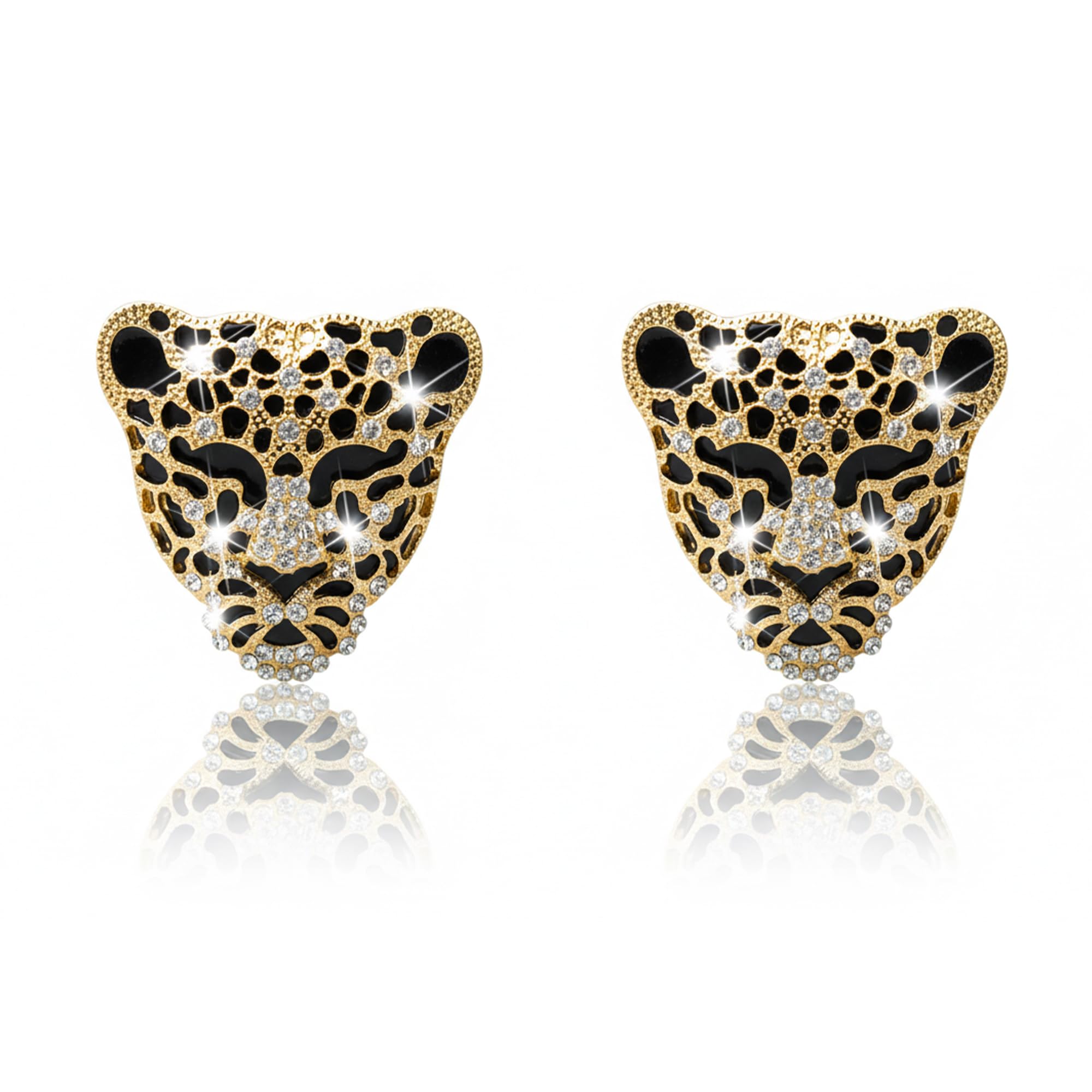 ADR. Bling Leopard Lufterfrischer-Clip für Auto-Innendekoration, Zubehör (Gold)