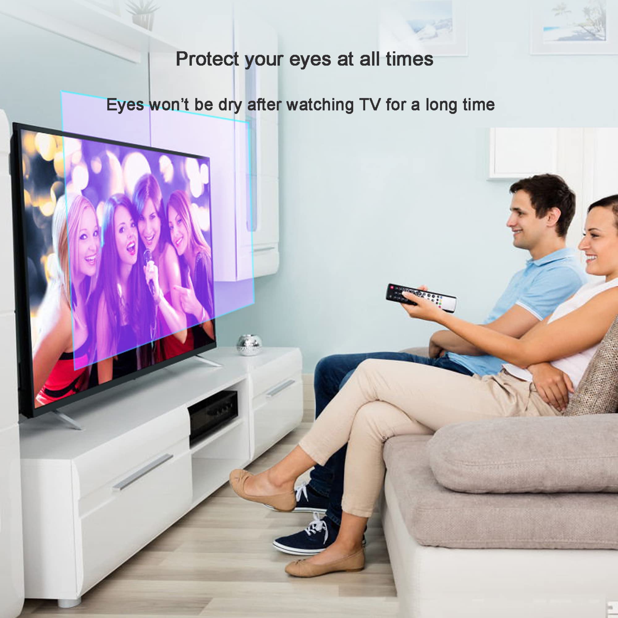 Osłona ekranu telewizora Smart TV Folia ochronna na ekran telewizora 32-75 cali i filtr przeciwodblaskowy do telewizorów LCD LED OLED HDTV(32in 698x392mm)
