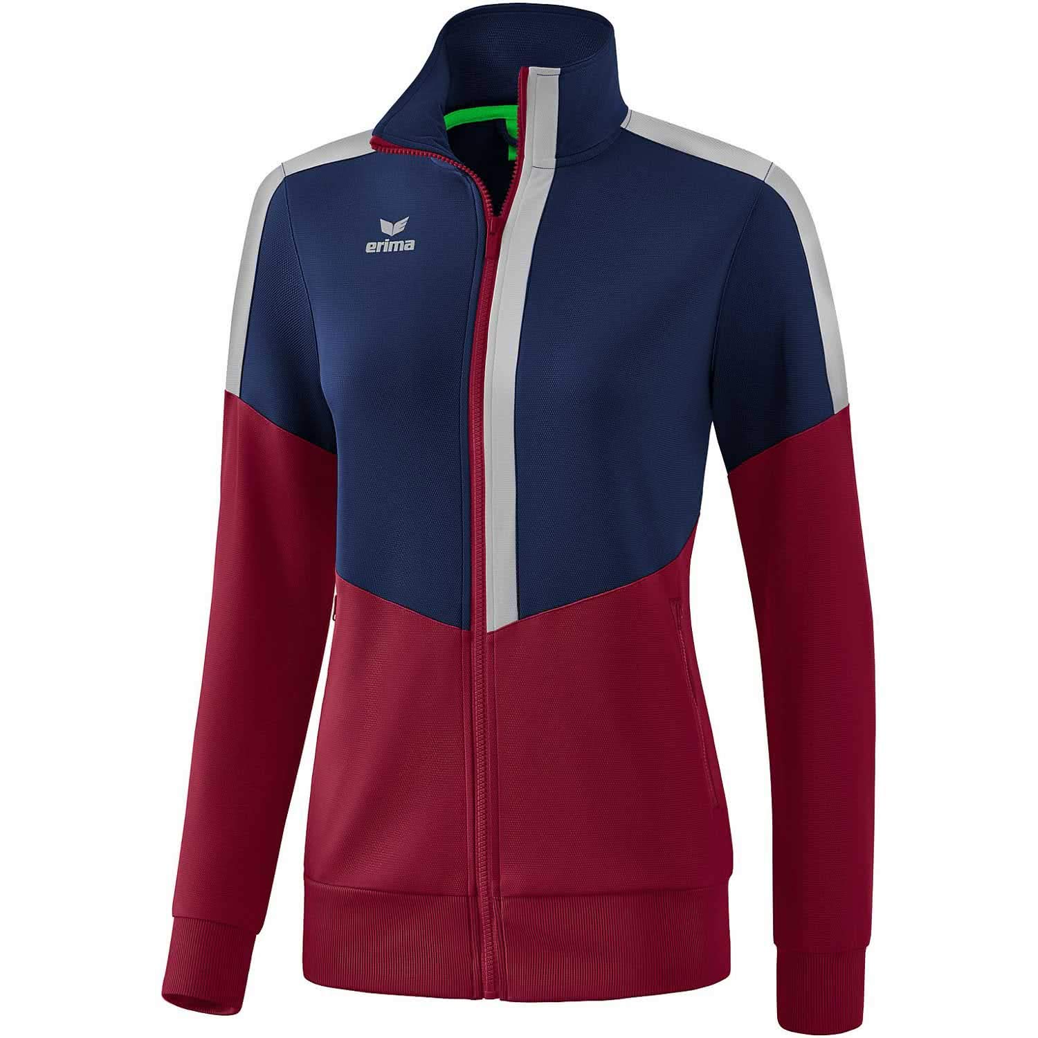 Erima Squad Trainings Jacket - New Navy/Bordeaux/Silver Grey, 34