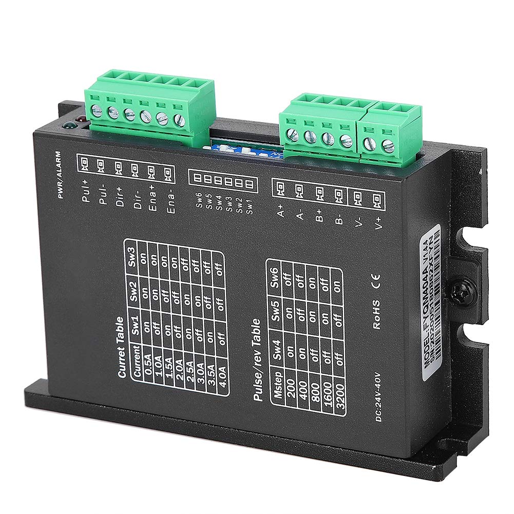 Fafeicy Motor Paso a Paso Nema 23 24V 3A Alto par 1NM 1500 RPM con Controlador Automatización Industrial para Equipos de Embalaje Láser CNC