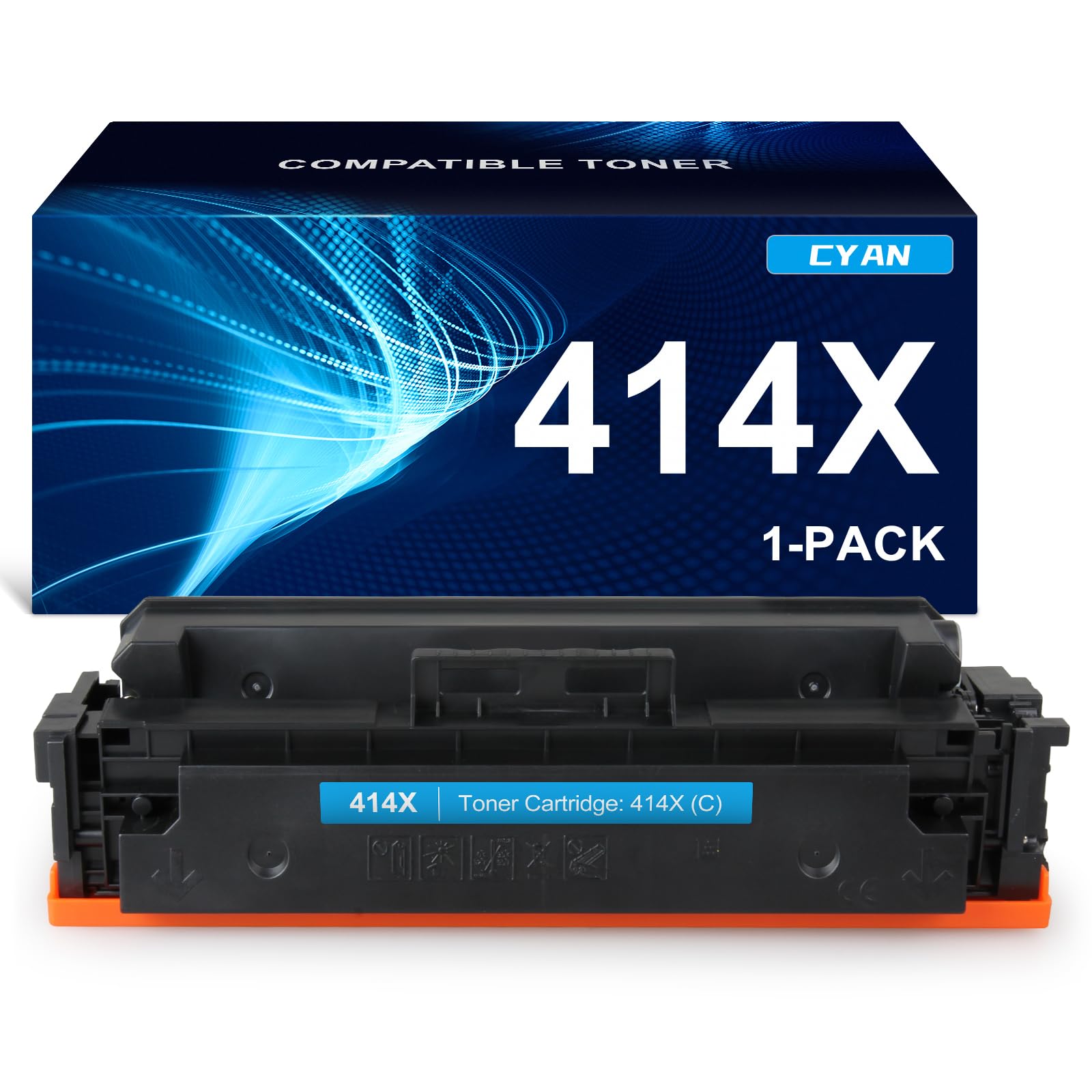 414X Compatible Toner Cartridge Replacement for HP 414A W2021A 414X W2021X Works with M454 M454dw M454dn MFP M479 M479fdw M479fdn M479dw M455dn M480f Printer W2021X (1 Cyan)