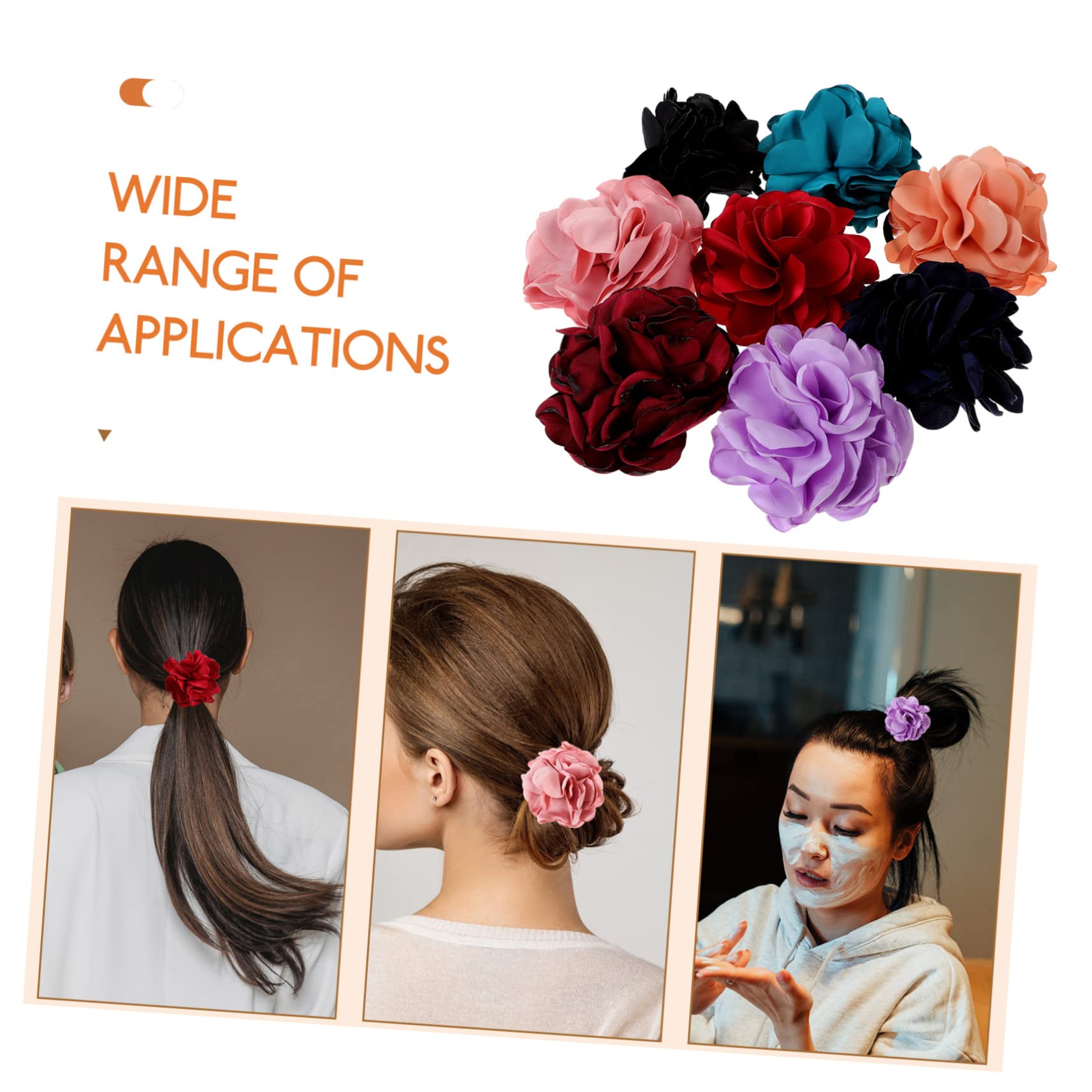 POPETPOP 32piezas Coleteros Para Niñas Accesorios De Cabello Elásticos Decoración De Flores y Pompones Para Peinados De Ocasión y Uso Diario Variedad De
