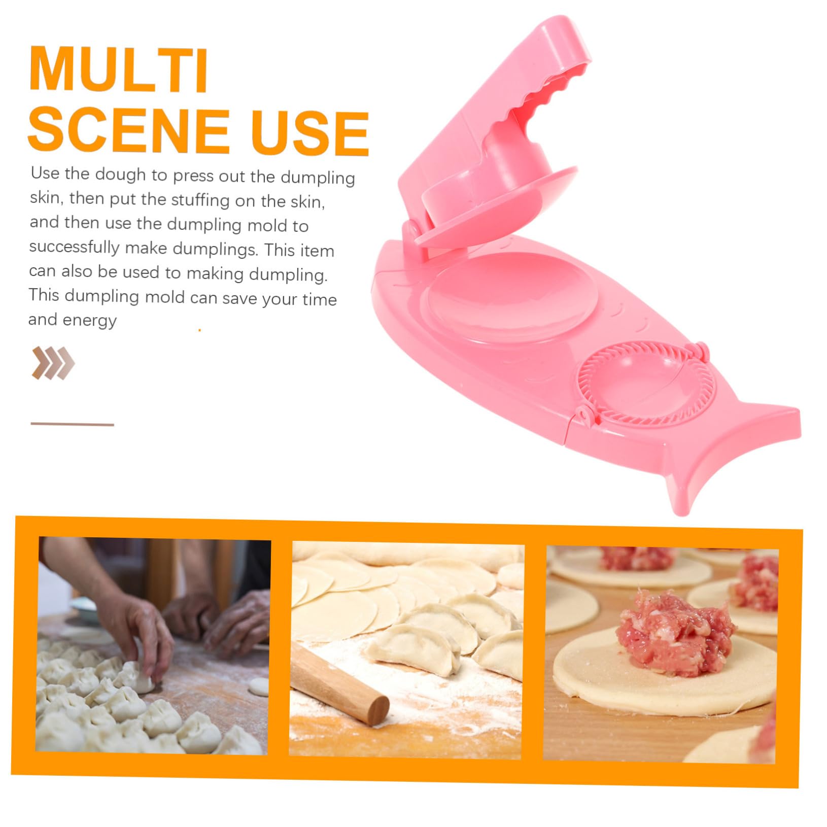 SOLUSTRE Dumpling Maker Tool Dumpling Press and Wrapper Ergonomic Design for Easy Use for Beginners Kitchen Essential for Homemade Dumplings