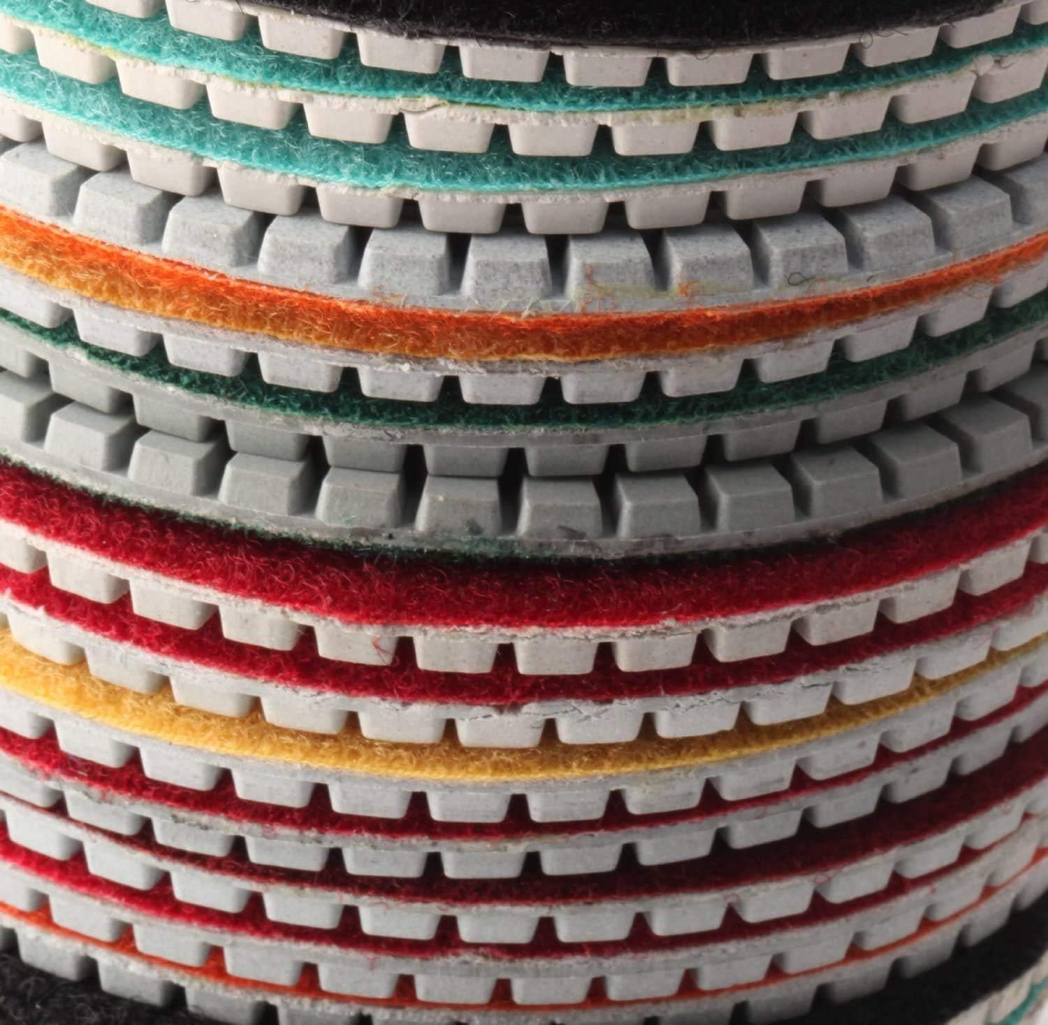 8" Diamond Resin Polishing Pad sanding grinding disc abrasive 8 Pieces (Grit 50 to Grit 10000) for natural stone terrazzo granite marble glass travertine masonry repair grinding burnishing buffing