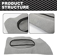 Vista 7 de Cubierta de cuero para tarjeta de inserción de panel de puerta, compatible con VW Beetle 1998-2010, 2 unidades, color negro