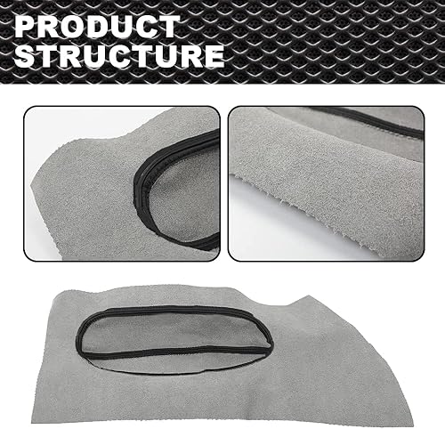 Miniatura 7 de Cubierta de cuero para tarjeta de inserción de panel de puerta, compatible con VW Beetle 1998-2010, 2 unidades, color negro