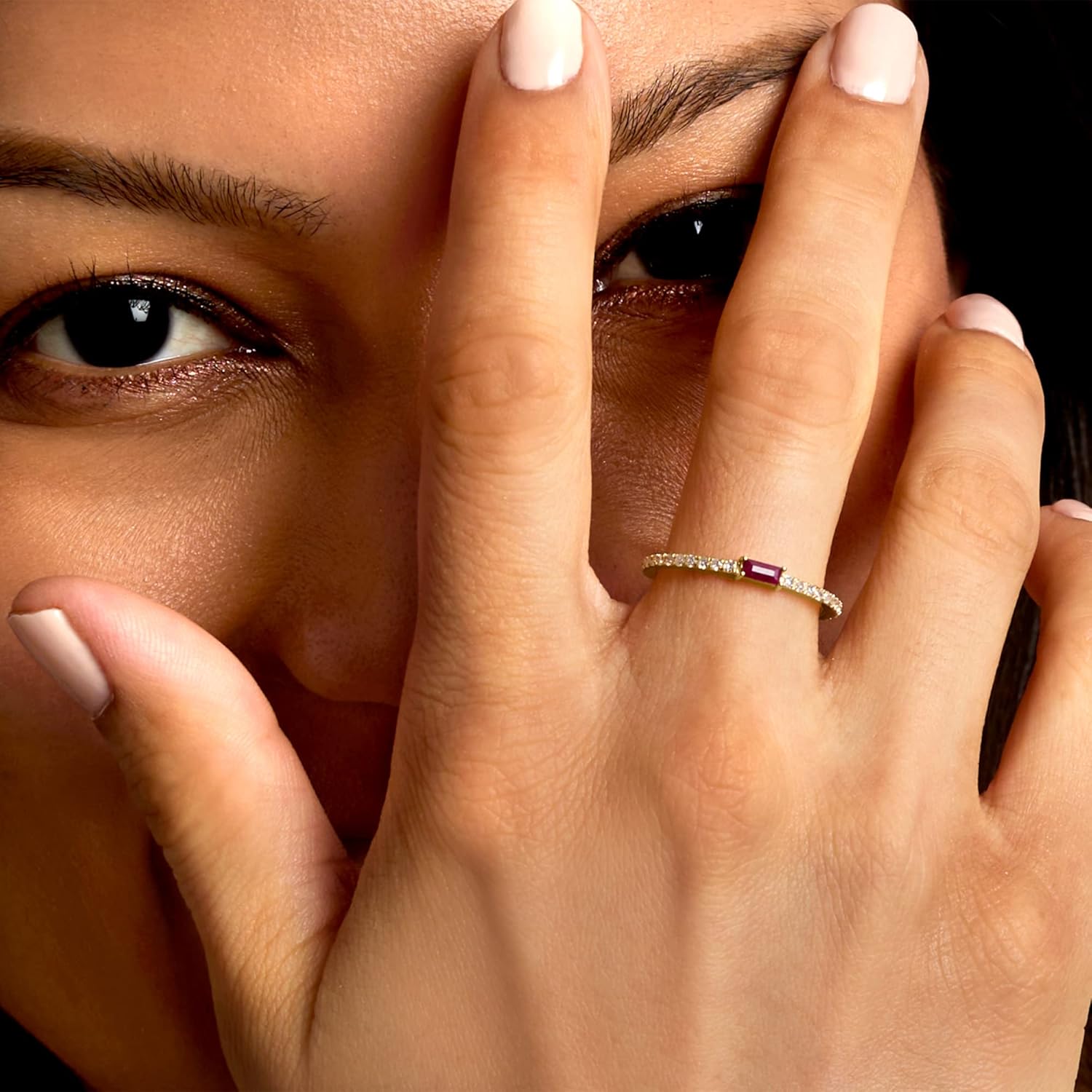 Ross-Simons Pure Collection 0.10 Carat Gemstone and .19 ct. t.w. Diamond Ring in 14kt Yellow Gold