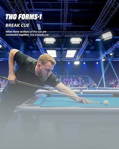 Miniatura 5 de CRICAL Heavy Hitter Jump Break Cue 3-Pieces 54inch Short Maple Break Jump Cue with 13.5mm Tip Punch Cue Professional Jump Cue Billiard Pool Stick