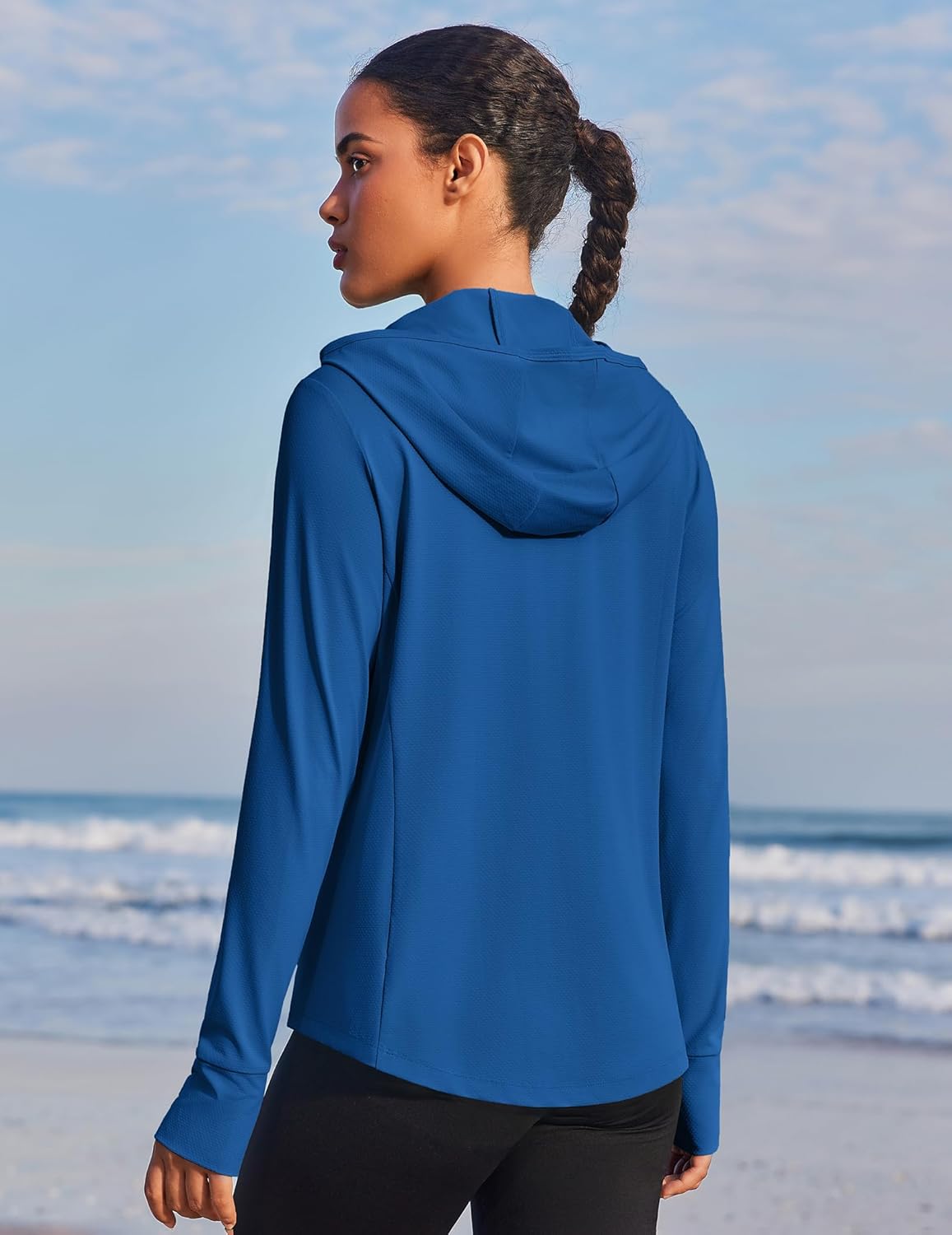 PINSPARK Women's UPF 50+ Sun Protection Hoodie Jacket Lightweight Full Zip Athletic Jacket Long Sleeve Shirt with Pockets - Image 2