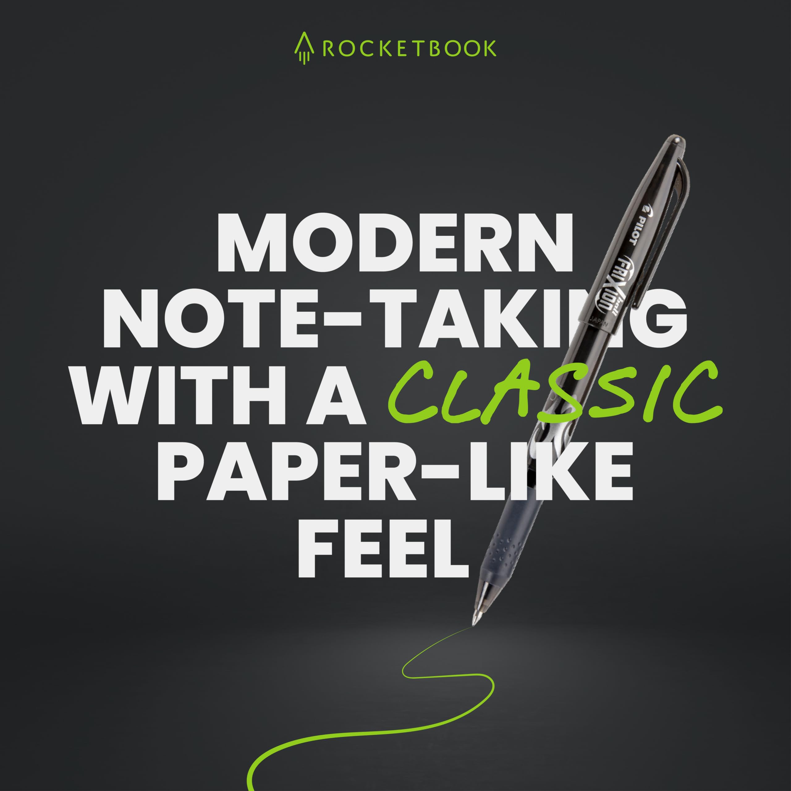 Rocketbook Flip Carnet intelligent réutilisable format lettre 21,6 x 27,9 cm bleu sarcelle