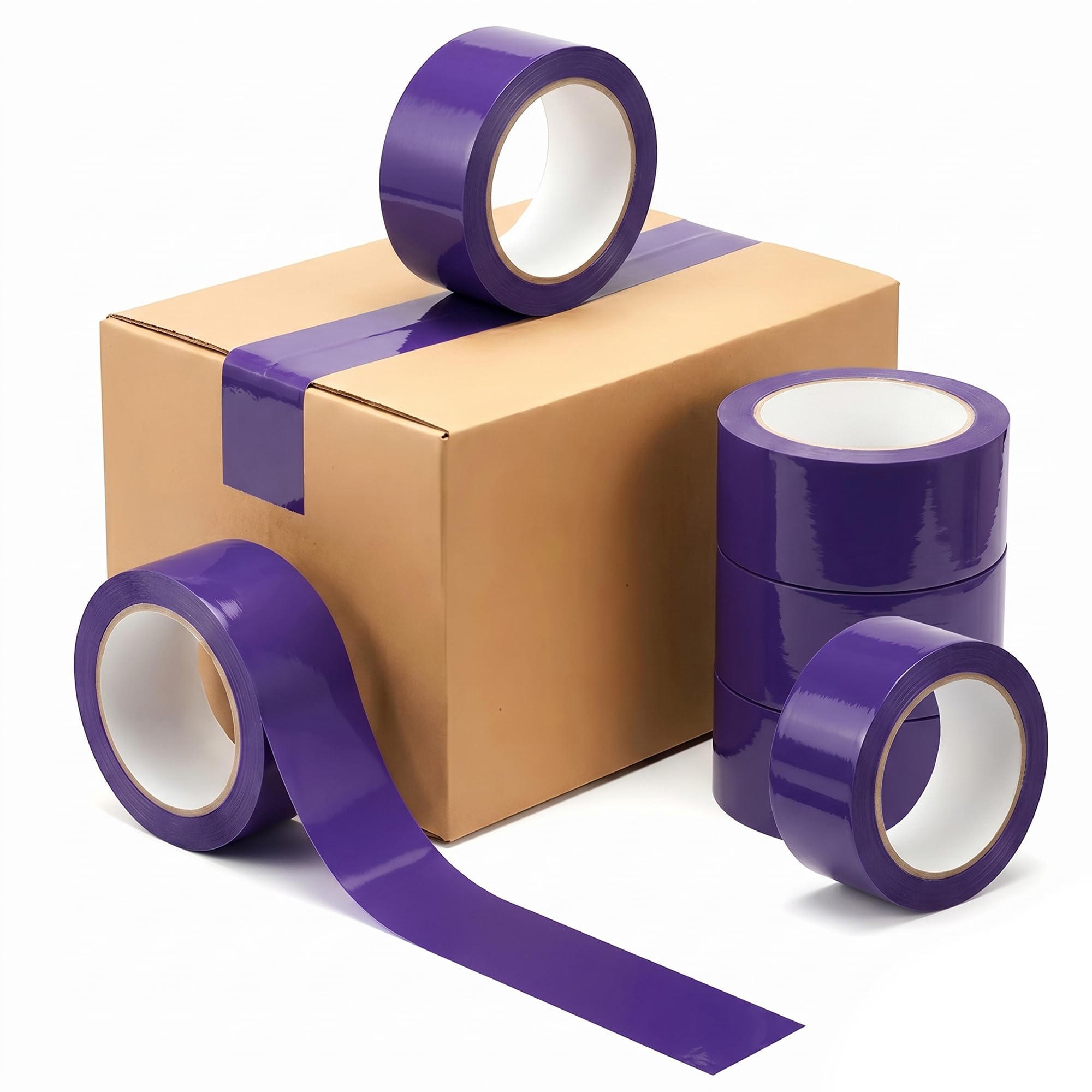 Tezraftaar® 24 x Parcel Packaging Tape Purple Carton Sealing Tape 48mm x 66m Heavy Duty Strong for Box Packing Shipping Warehouse Industrial Office uses