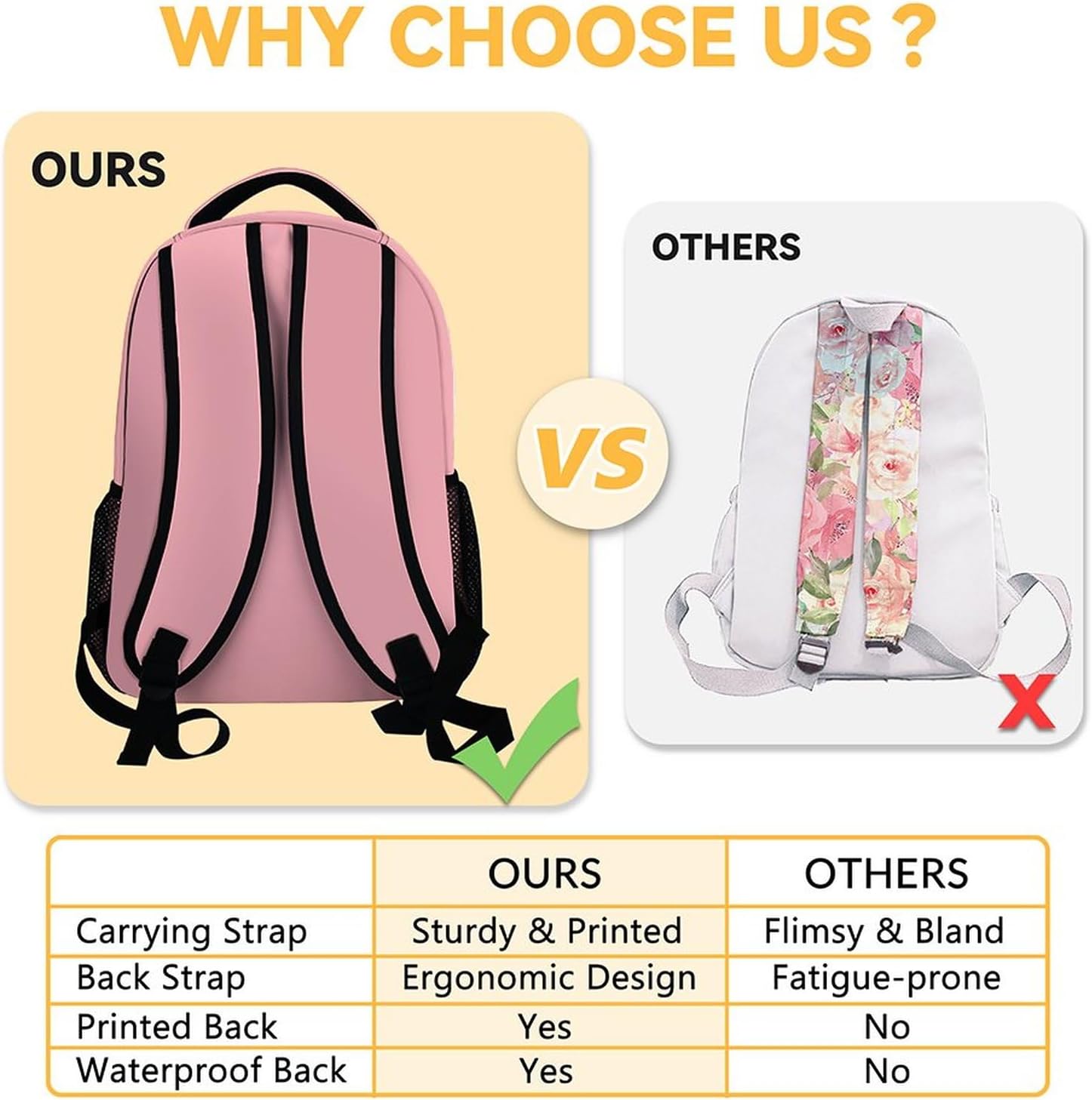 Cat Girls Backpack for School, 16 Inch Pink Backpacks for Kids, Cute Lightweight Bookbag for Travel