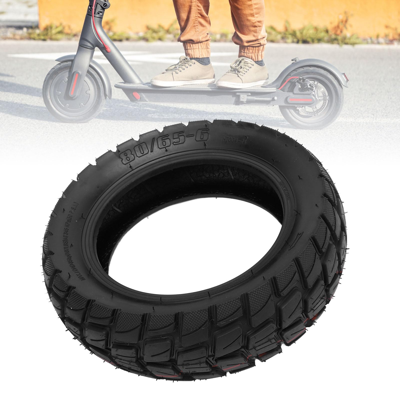 Pneumatici esterni 80/65-6 per scooter elettrici, gomma ispessita, antiscivolo, ammortizzanti, per scooter, fuoristrada vuoto per la sostituzione